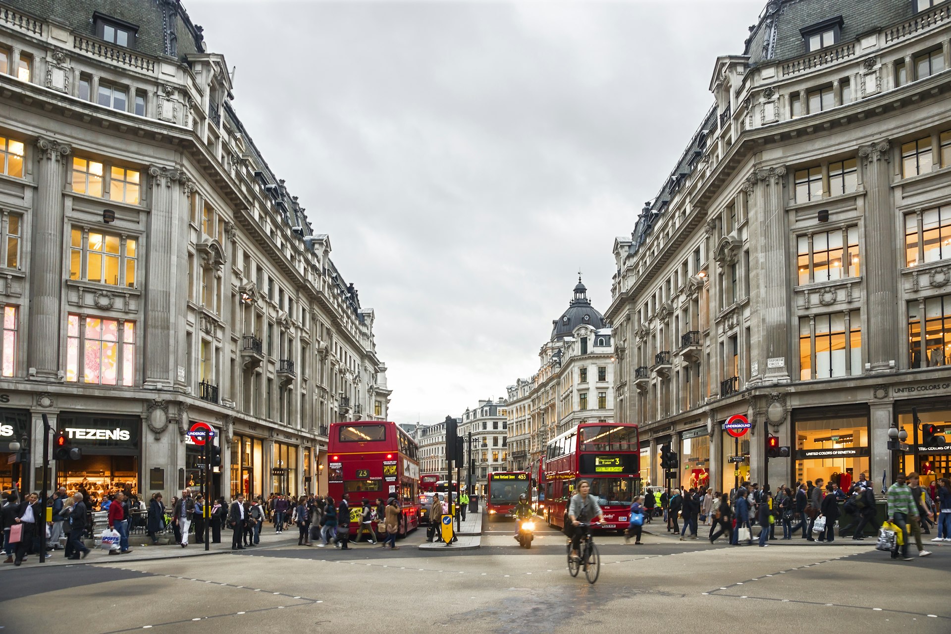View of Oxford Street in London