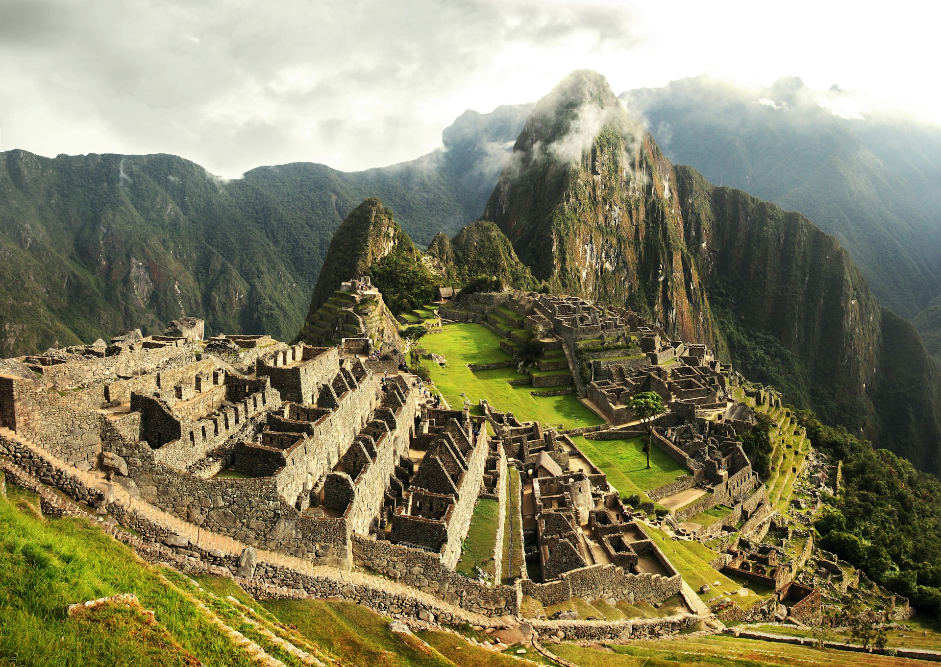 Machu Picchu perched atop a mountain