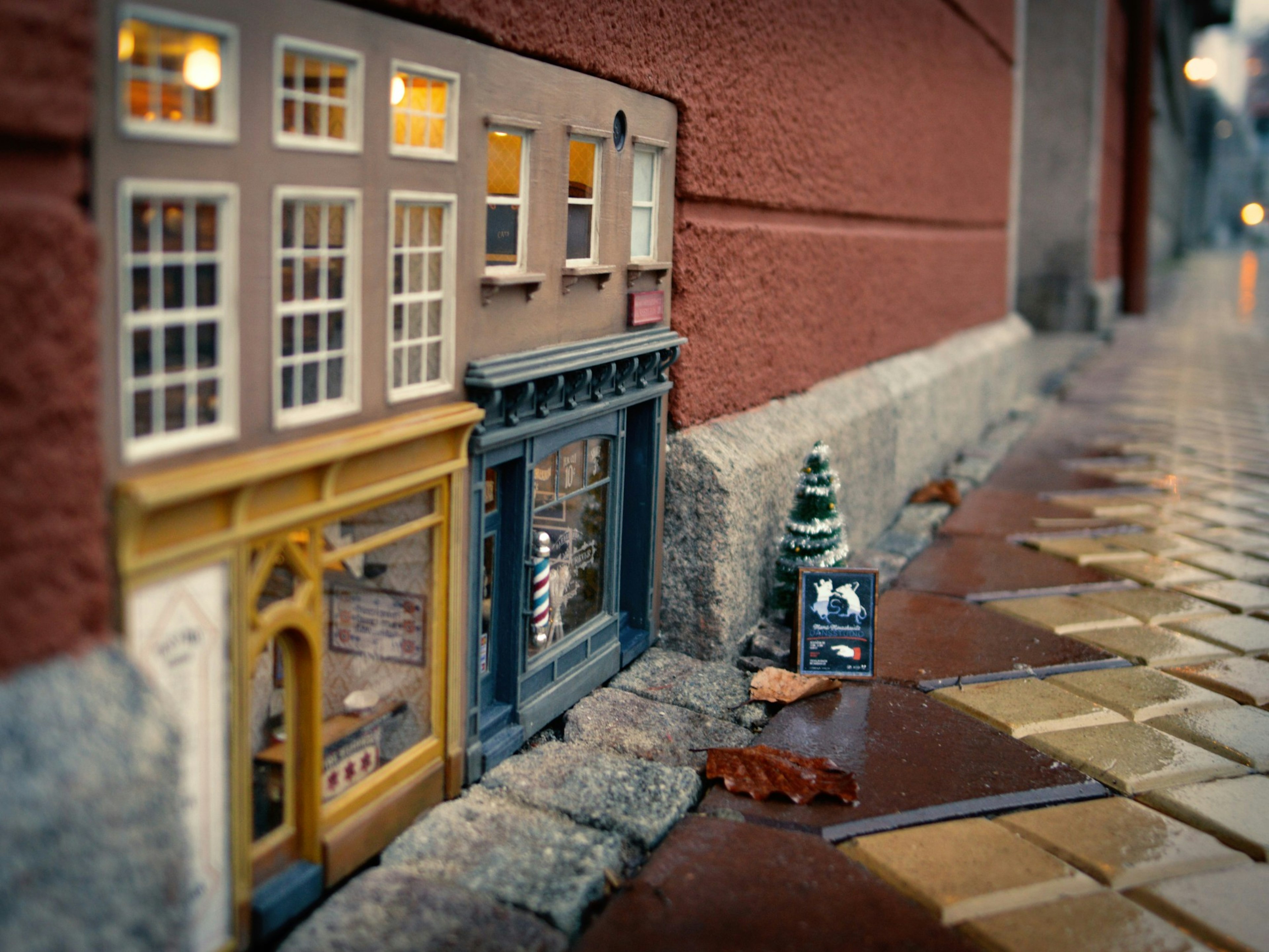 The exterior of a mice-themed shop by AnonyMouse in Sweden