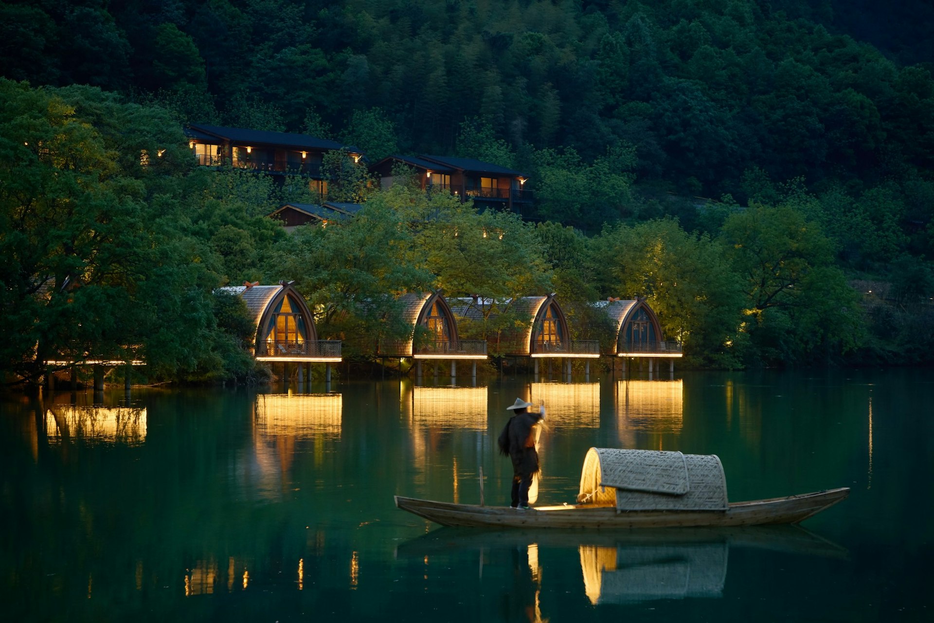 Boat Rooms on the Fuchun River in China
