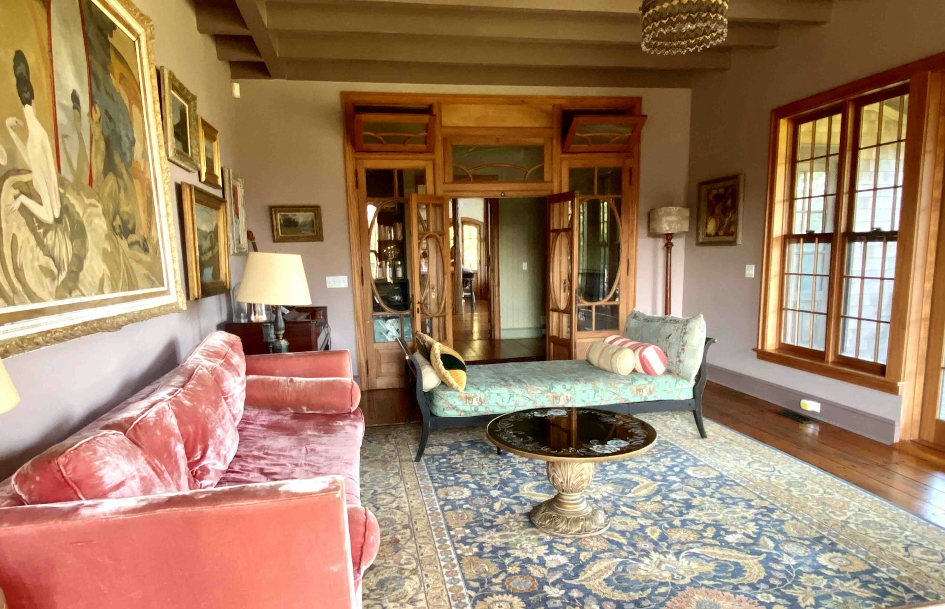 Loft room with vintage furniture