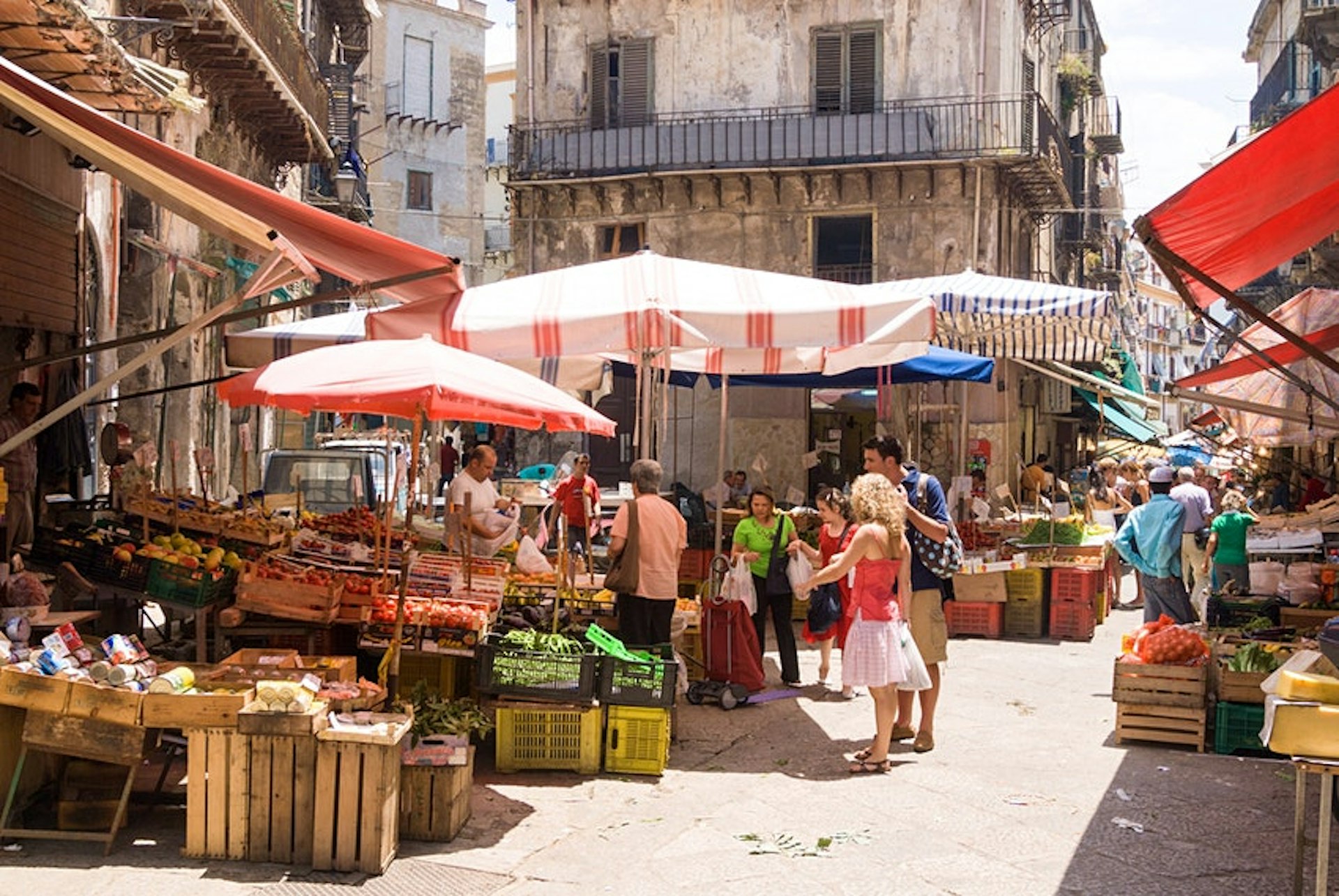 Capo Market i Palermo, Sicilien