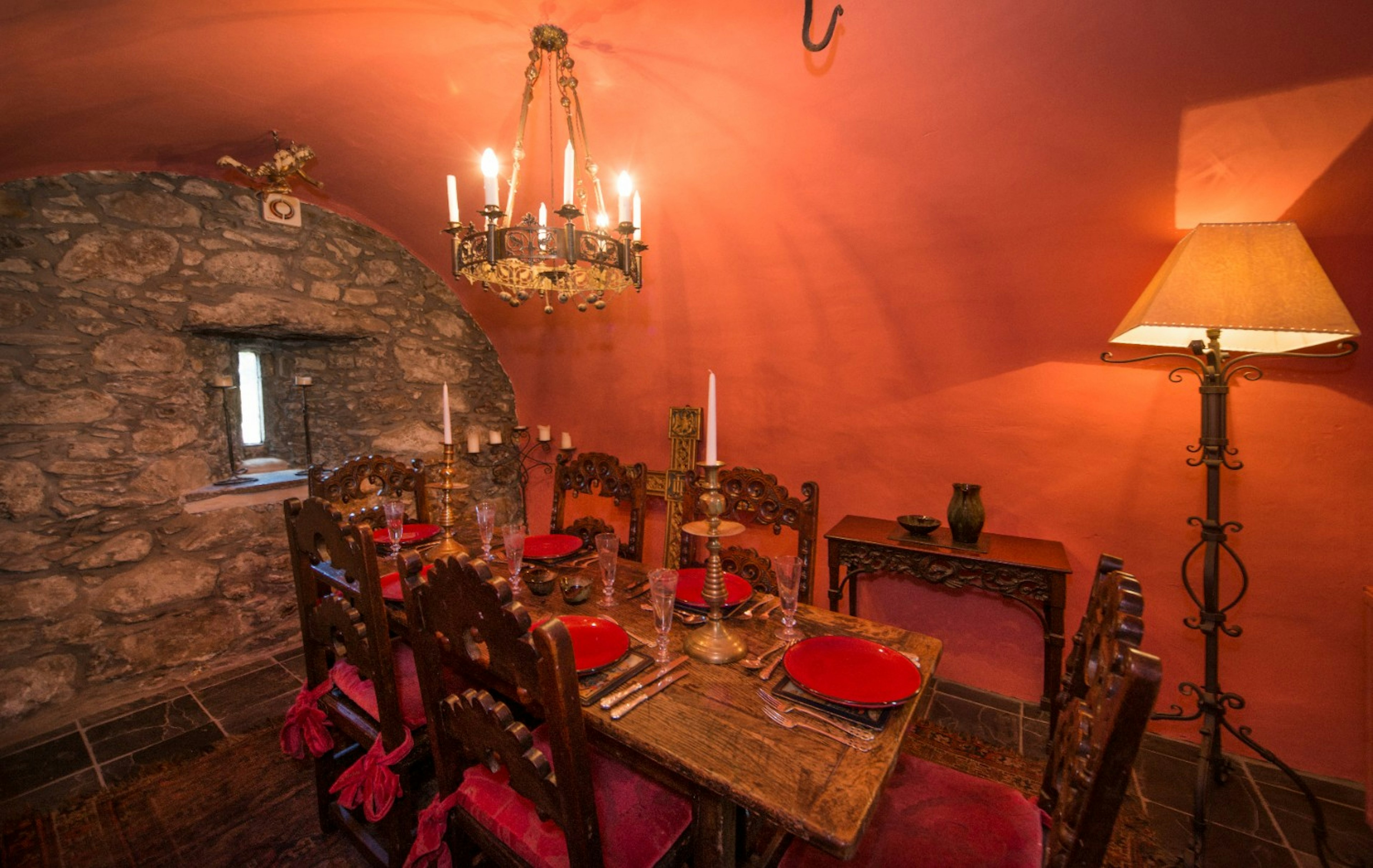 A reception room at Castle of Park in Scotland