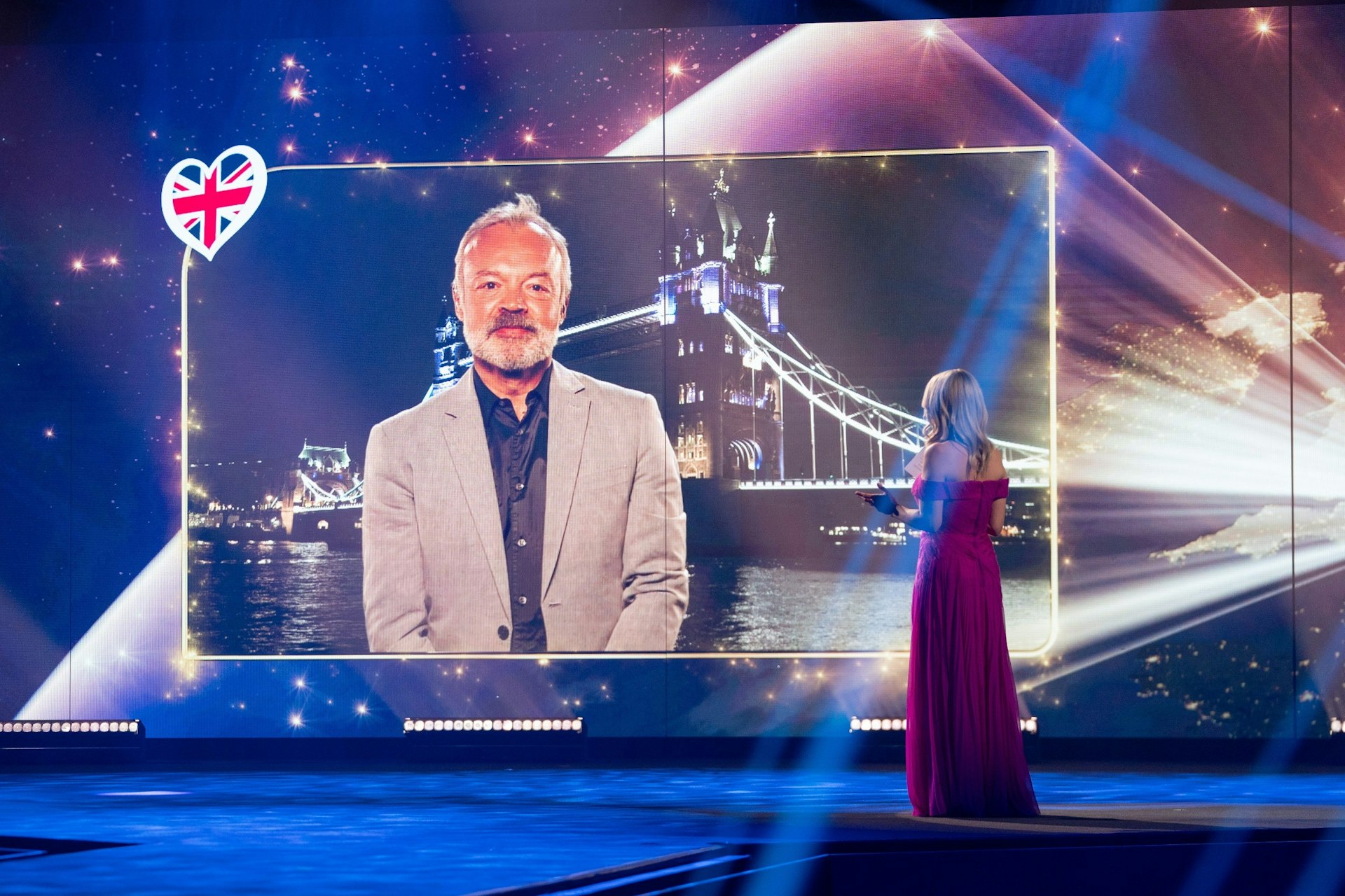 The presenter of Eurovision Europe: Shine a light talking to Graham Norton