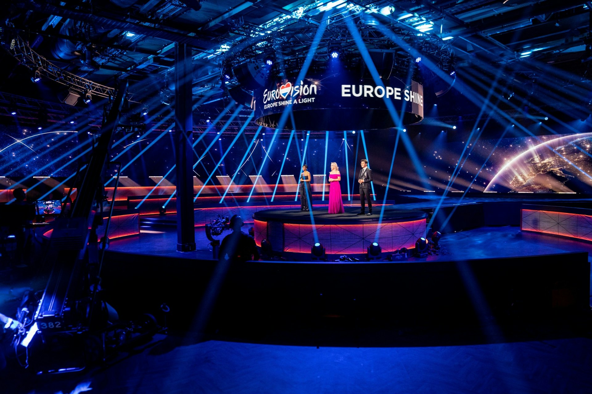 The presenters of Eurovision Europe: Shine a light 2020