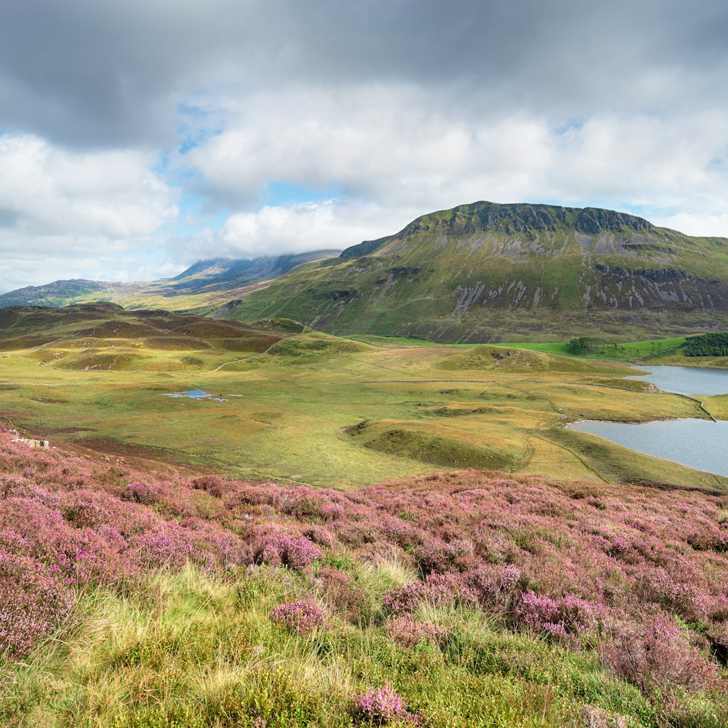 The Cadair Idris mountain range in Snowdonia National Park in Wales