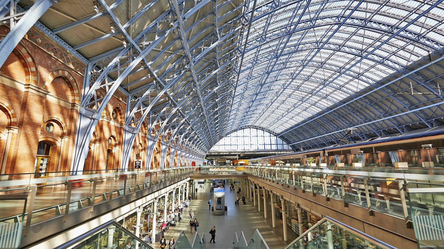 St Pancras Station interior.
