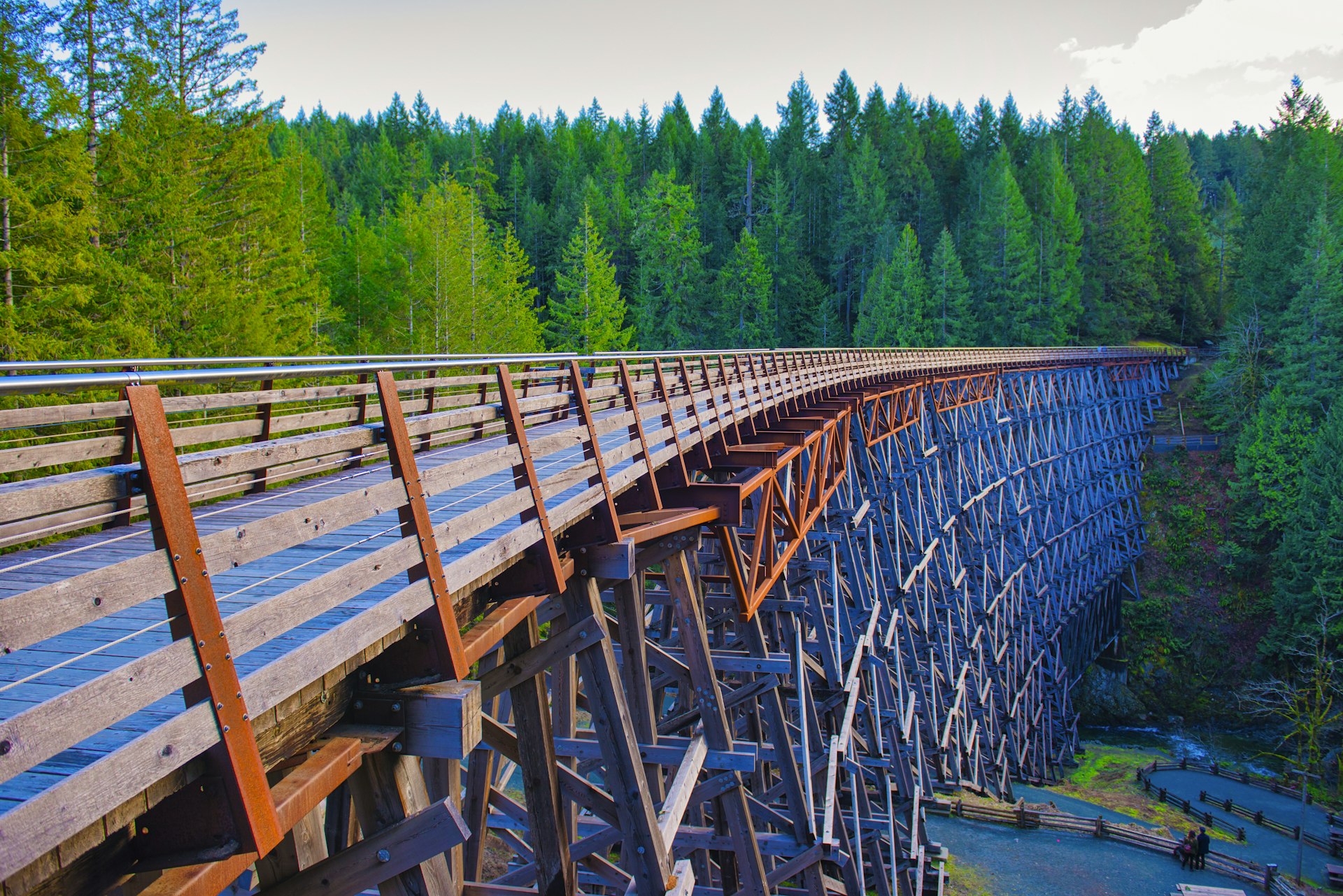 Kinsol Trestle railroad bridge in Vancouver Island, BC Canada.