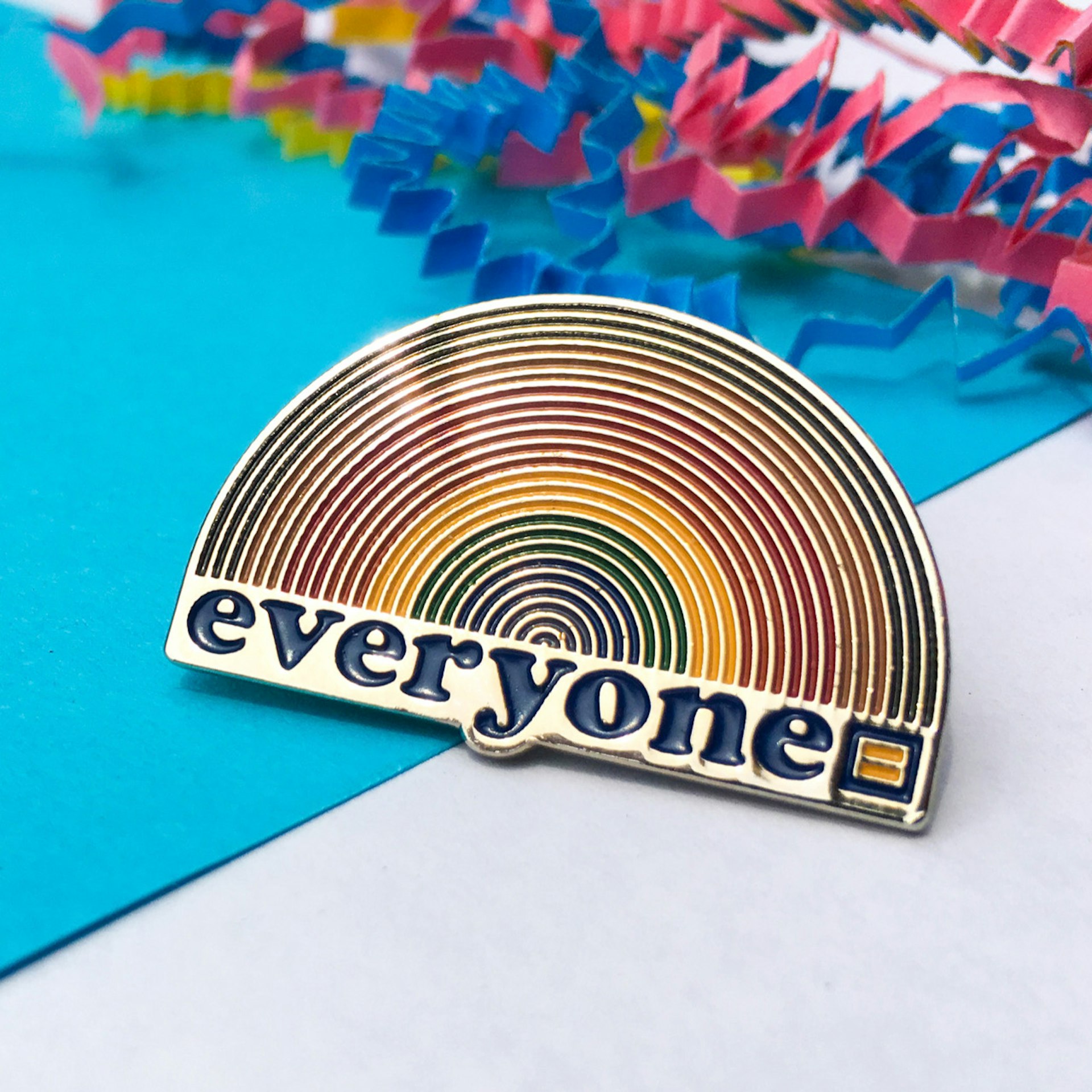 Show your support for LGBTQ equality with the Human Rights Campaign's rainbow pin.