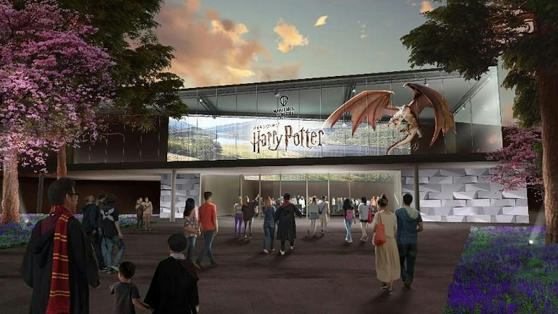 A rendering of the Harry Potter studio tour in Japan