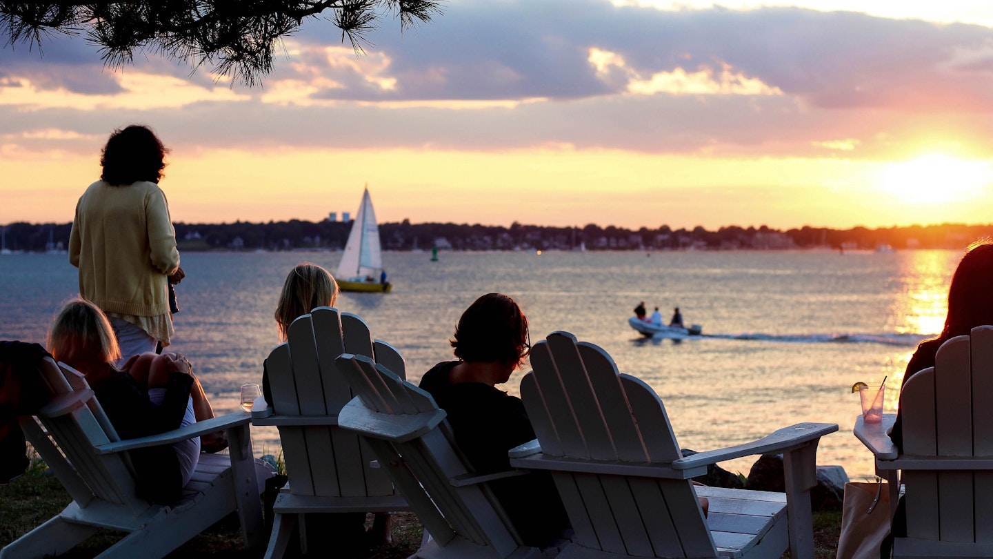 Gurney's Resort & Marina, View of Narragansett Bay, Jamestown RI in the background