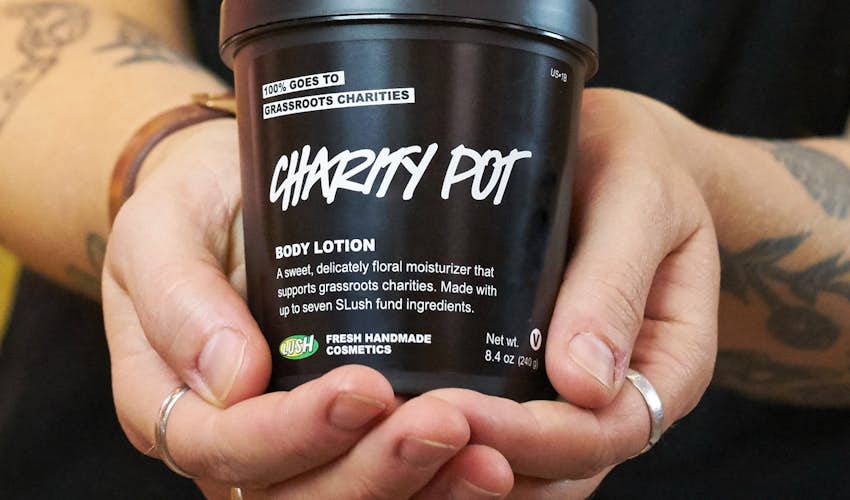 Minus the taxes, the entire cost of this lotion goes to grassroots organizations.