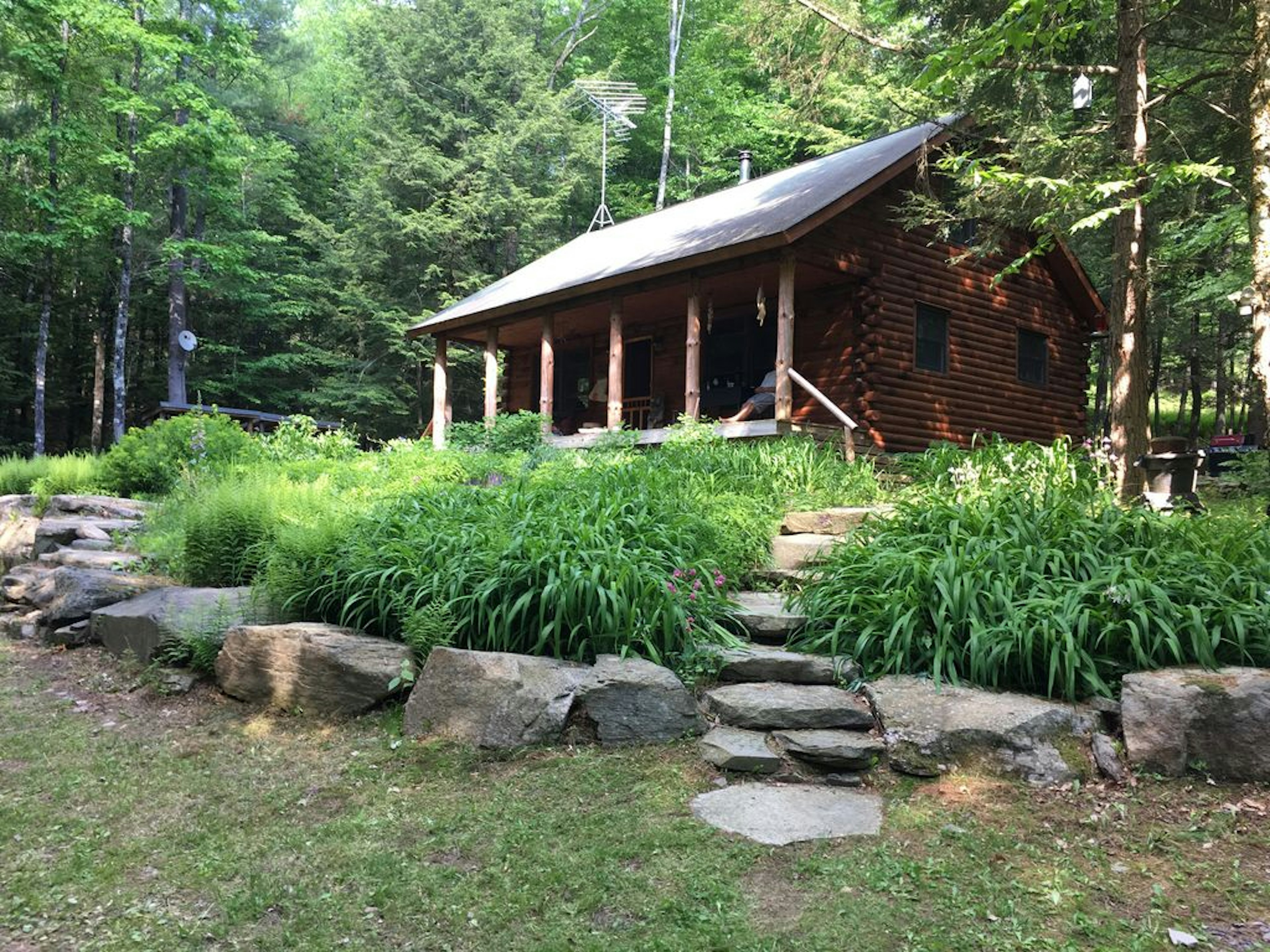 A cabin in Narrowsburg, on Perry Pond