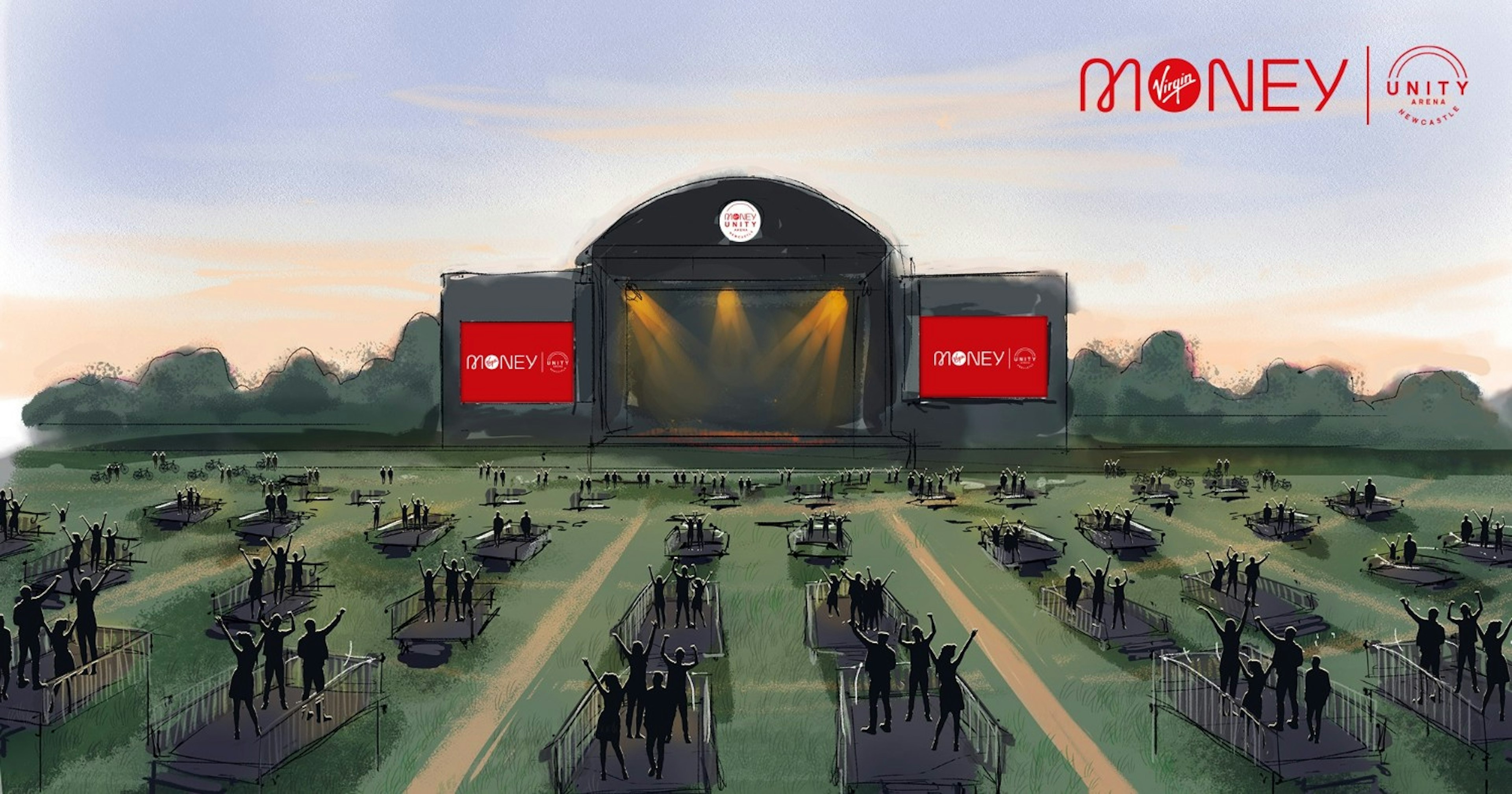 A rendering of Virgin Money Unity Arena in Newcastle