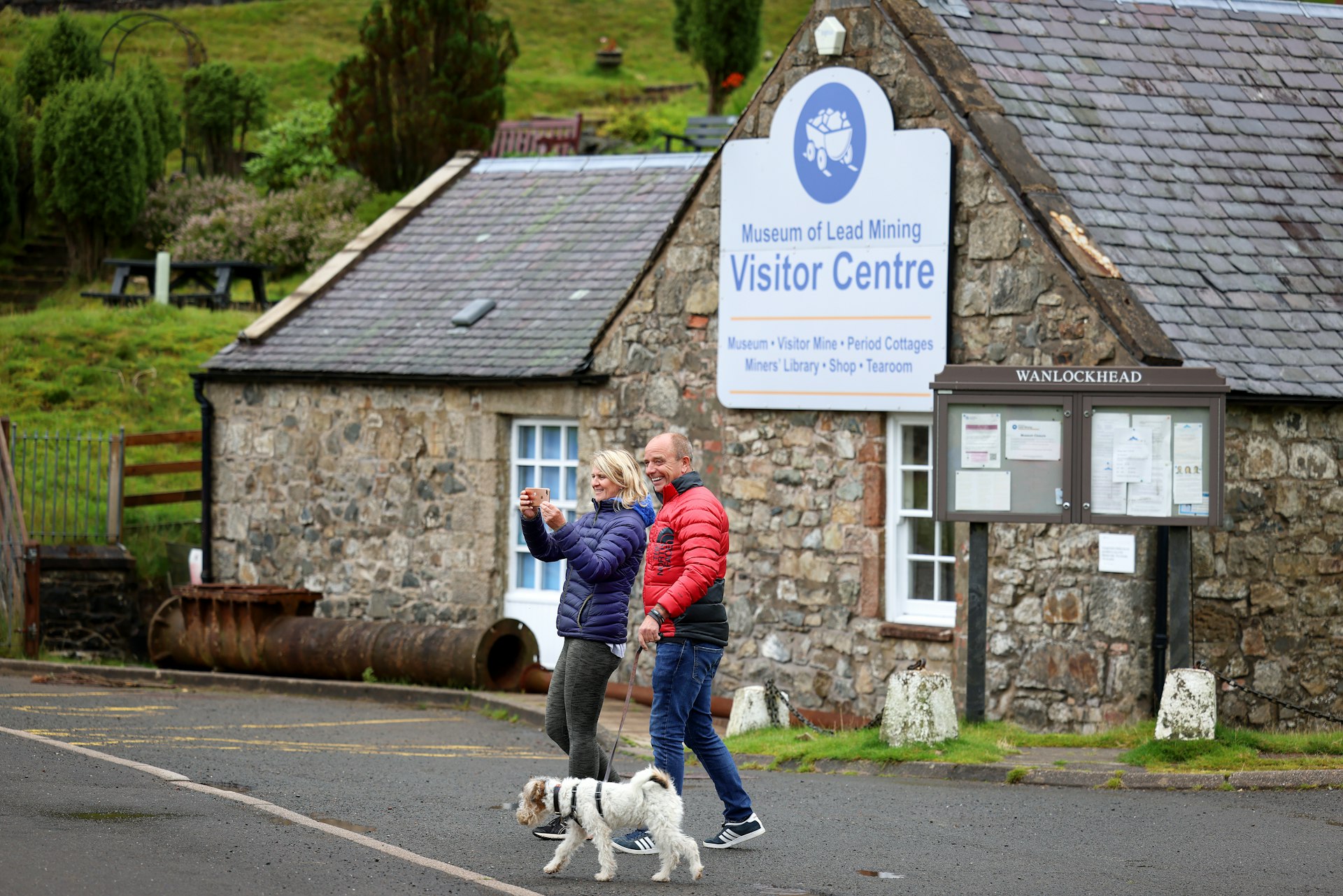 Members of the public are seen walking in Scotland’s highest village