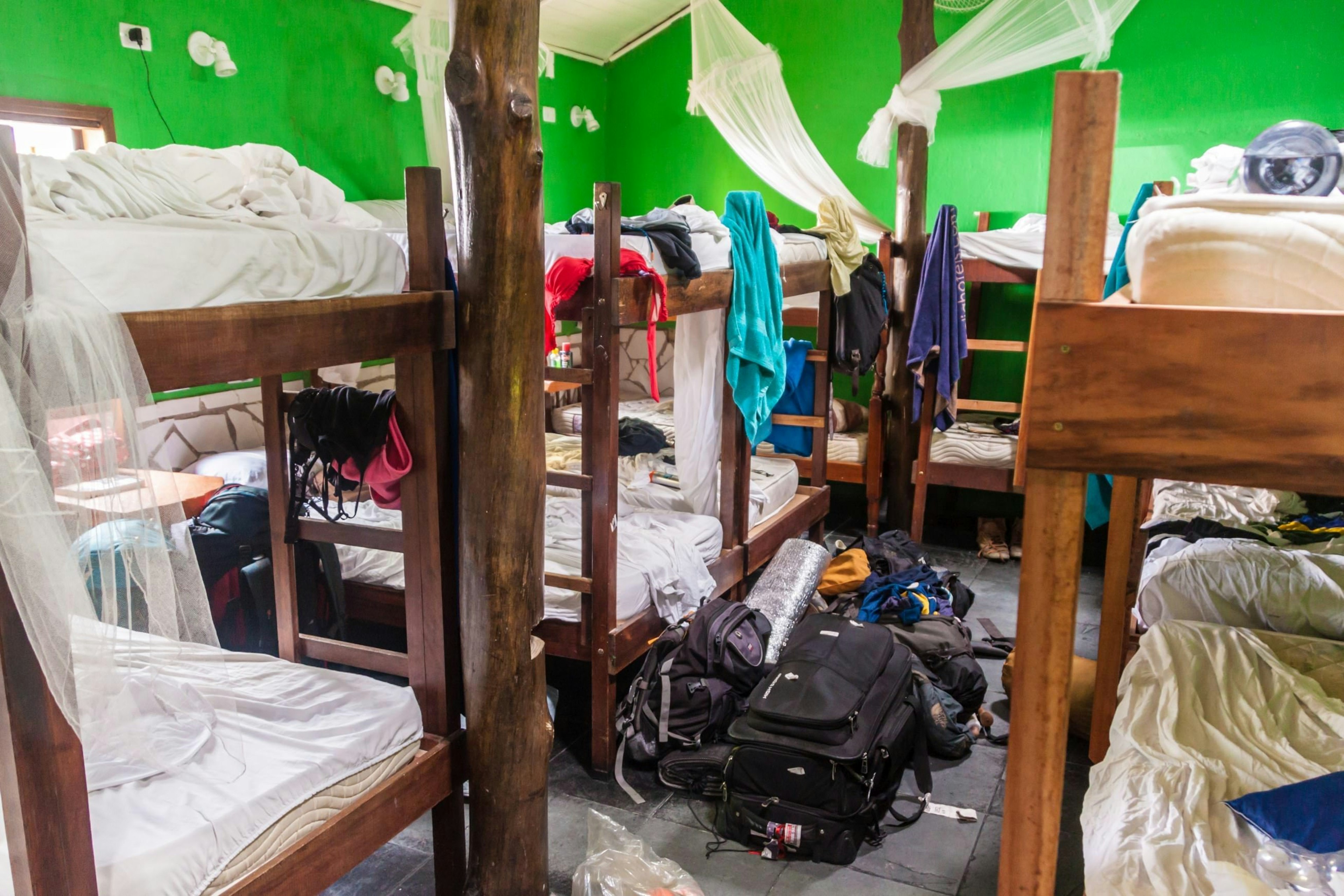 Dorm room in Paraty Beach Hostel in Paraty village, Brazil