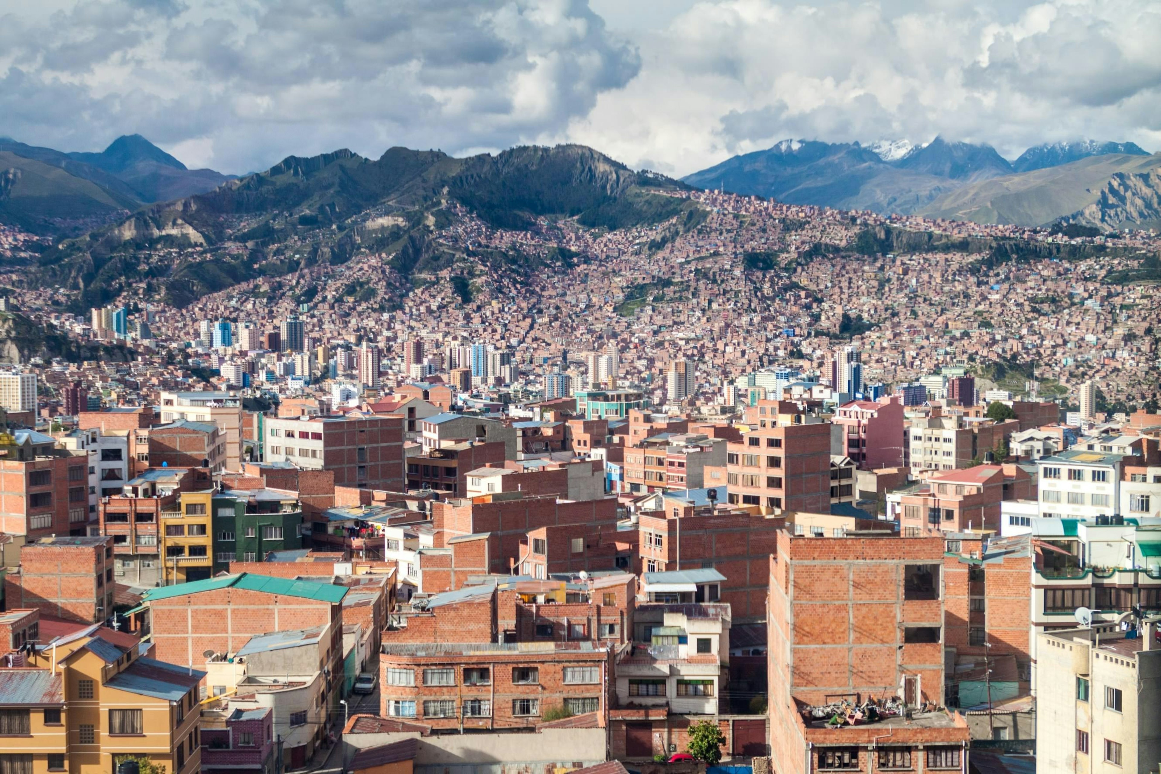 Aerial view of La Paz, Bolivia