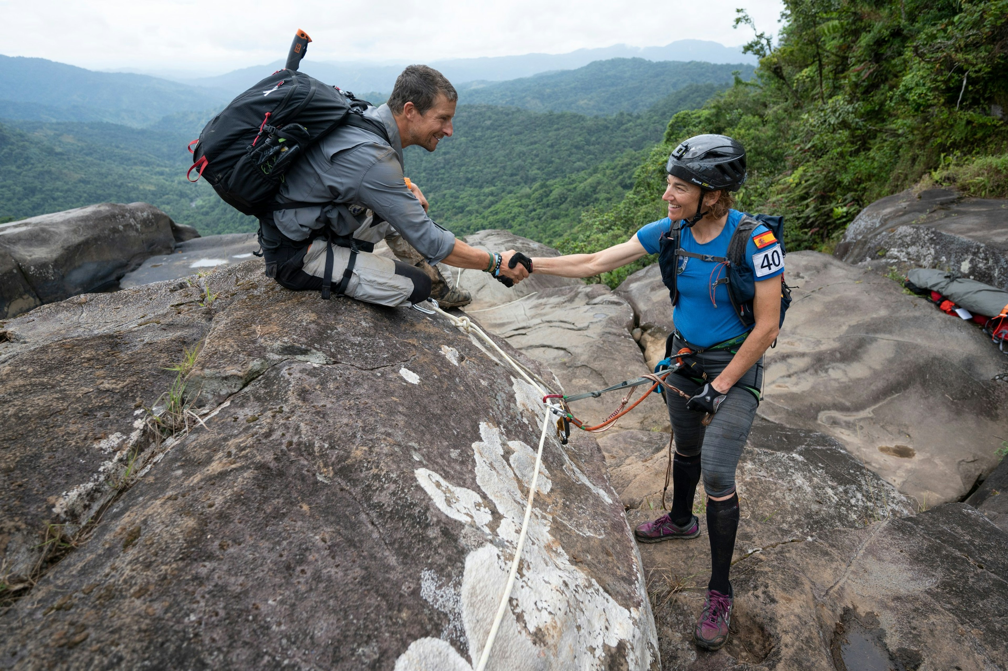 A still of Bear Grylls from World’s Toughest Race: Eco-Challenge Fiji