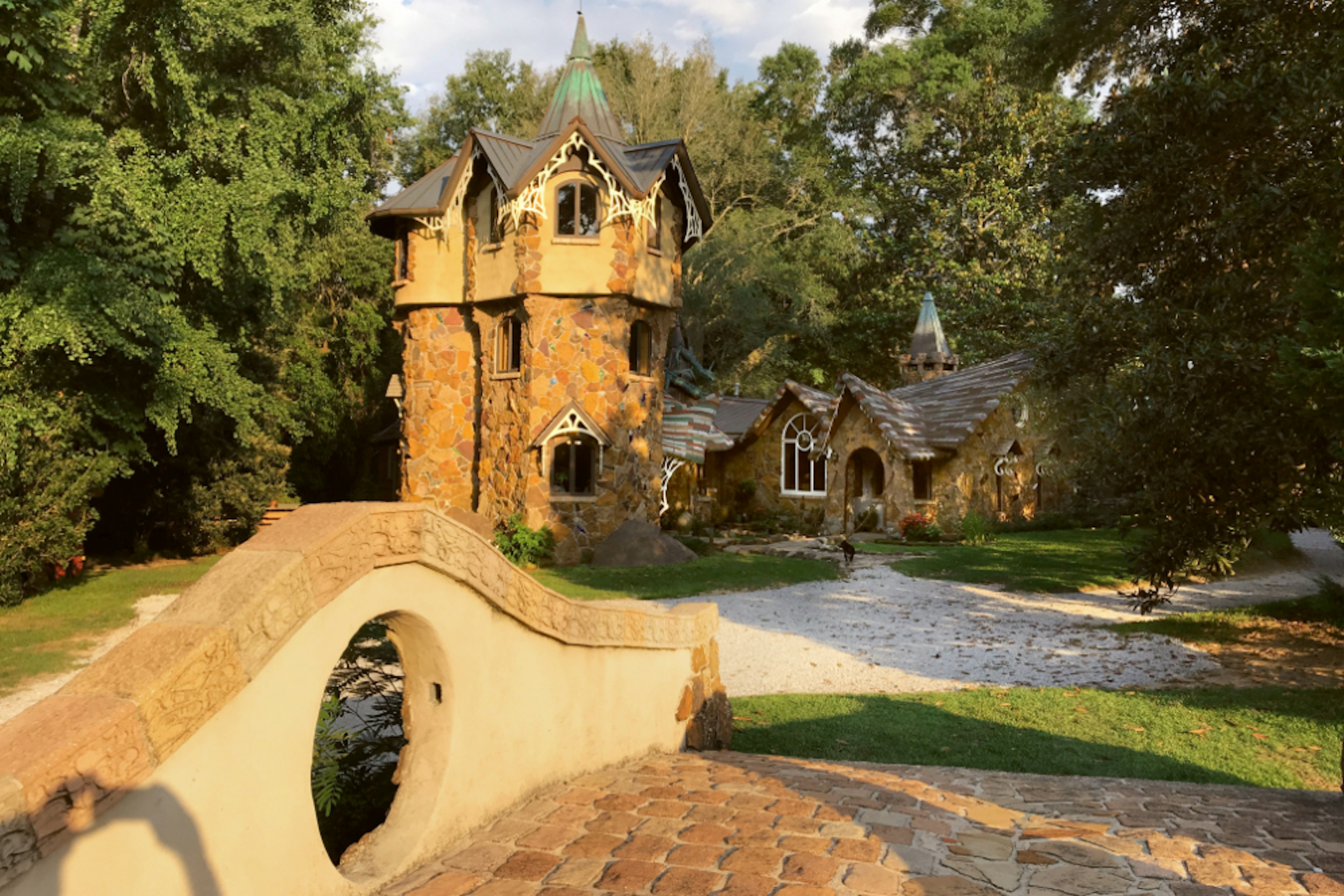 A castle beside a bridge in Alabama