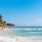 White sand beach in Playa del Carmen, Riviera Maya, Mexico