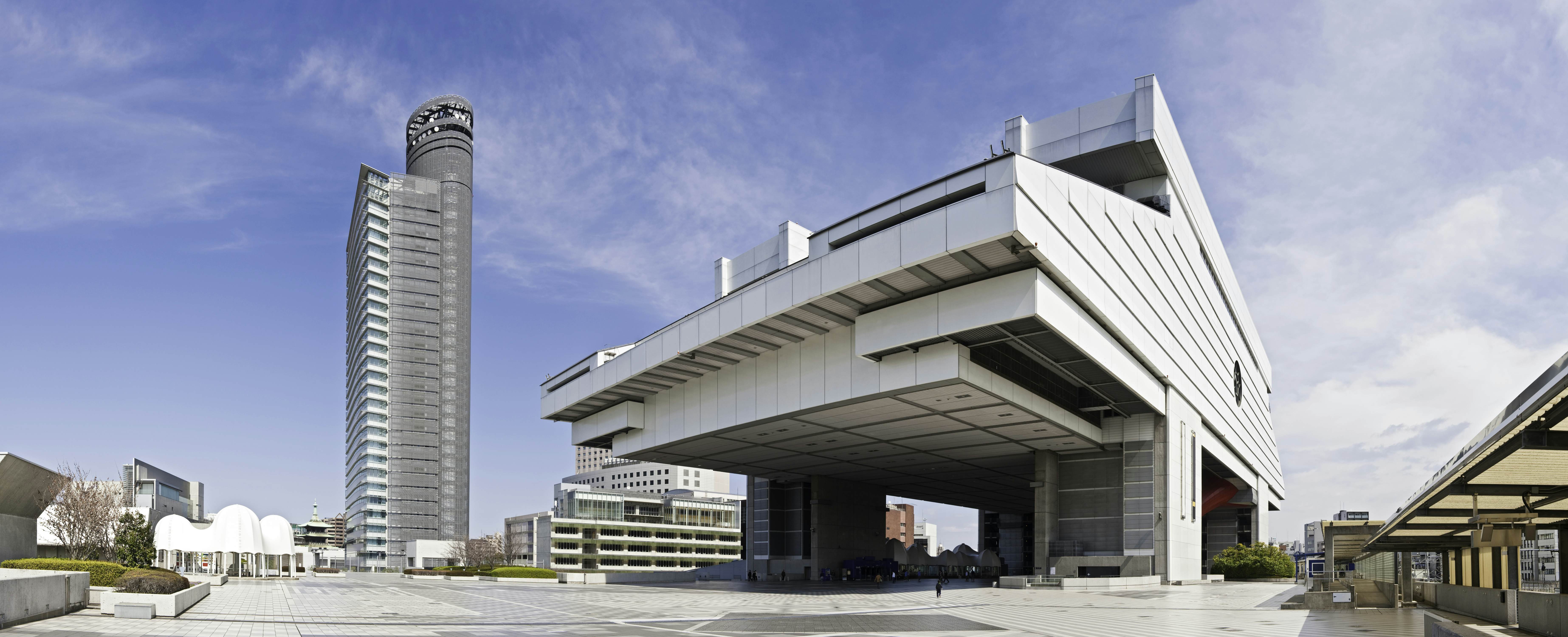 Japan Edo-Tokyo museum plaza panorama modern city cultural landmark