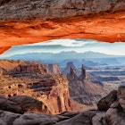 Inside Mesa Arch at Sunrise