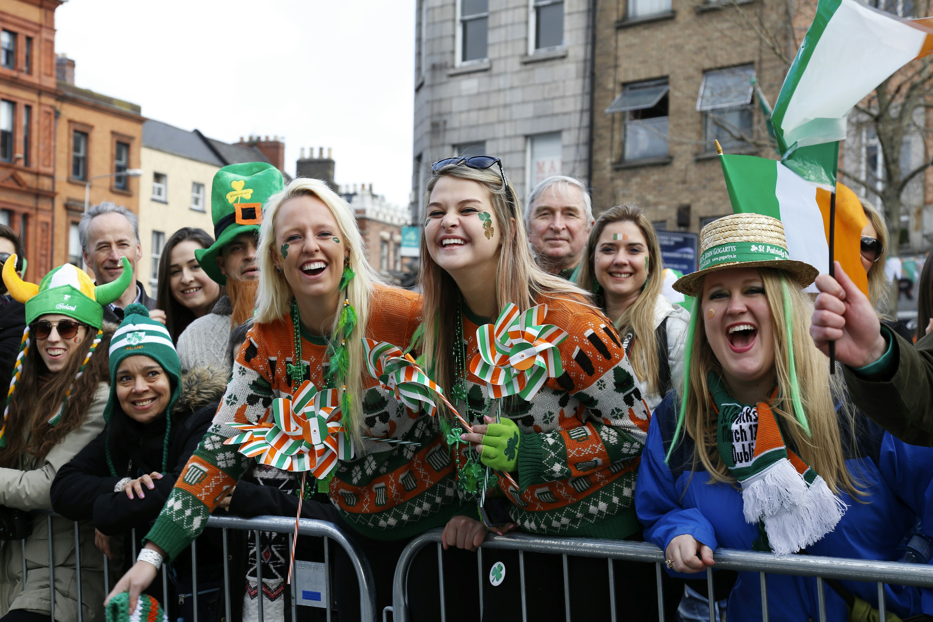 Festival goers at the St Patrick's Day Parade.