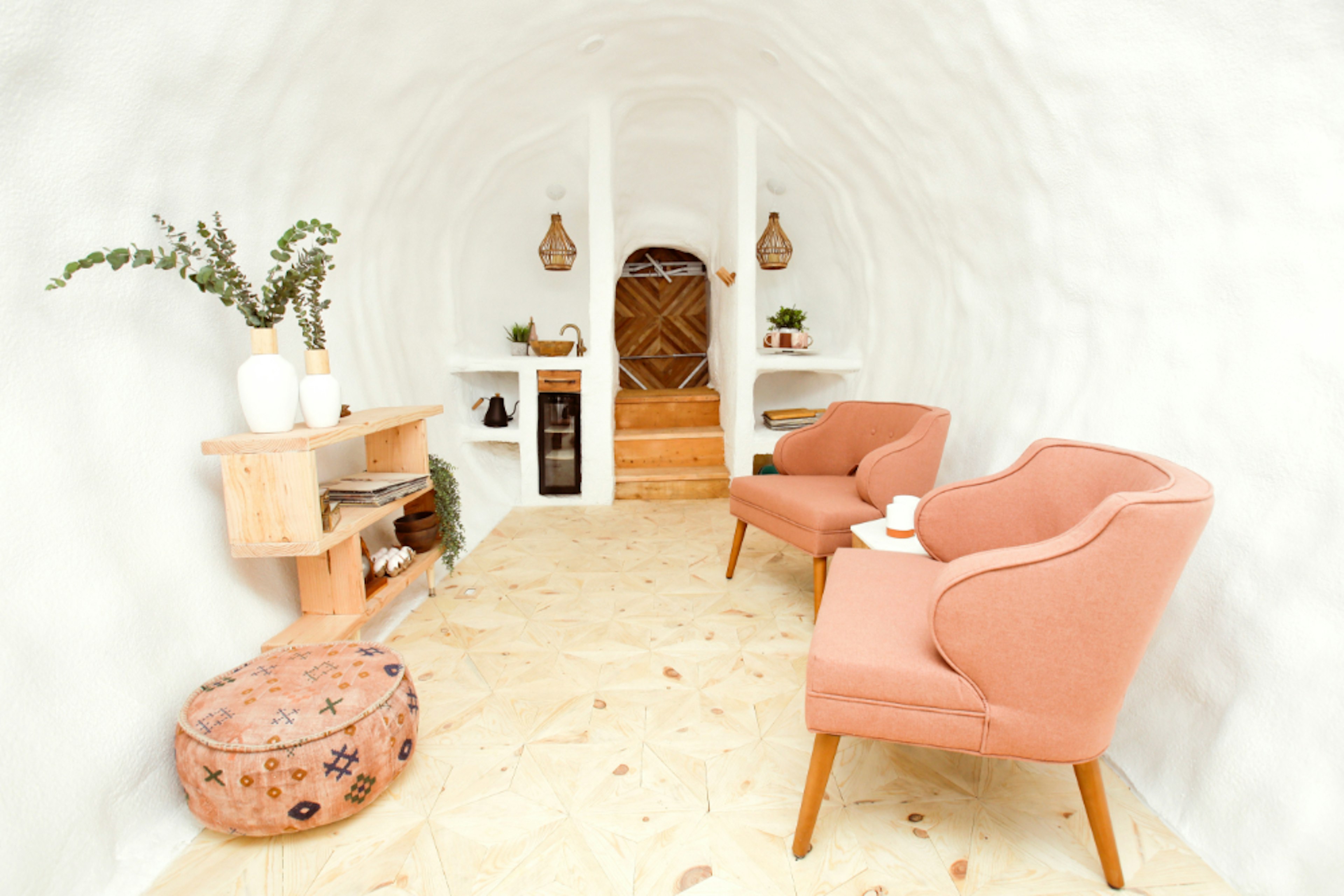 The living room at the Big Idaho Potato Hotel