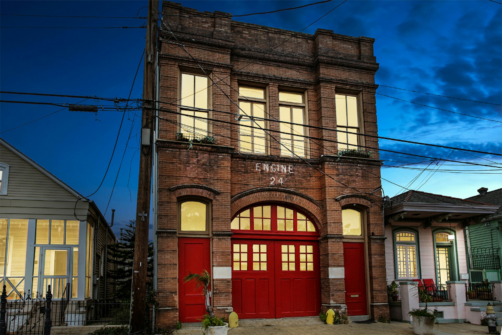 The exterior of Engine 24 Firehouse in Louisiana