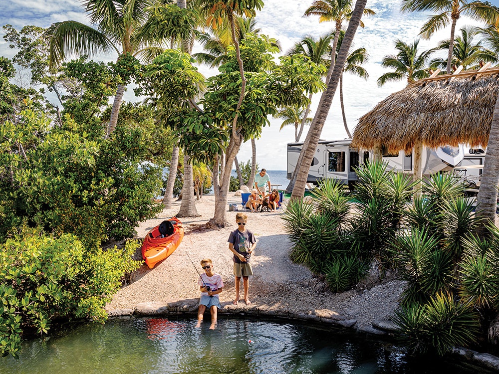 A family by the beach on Key West