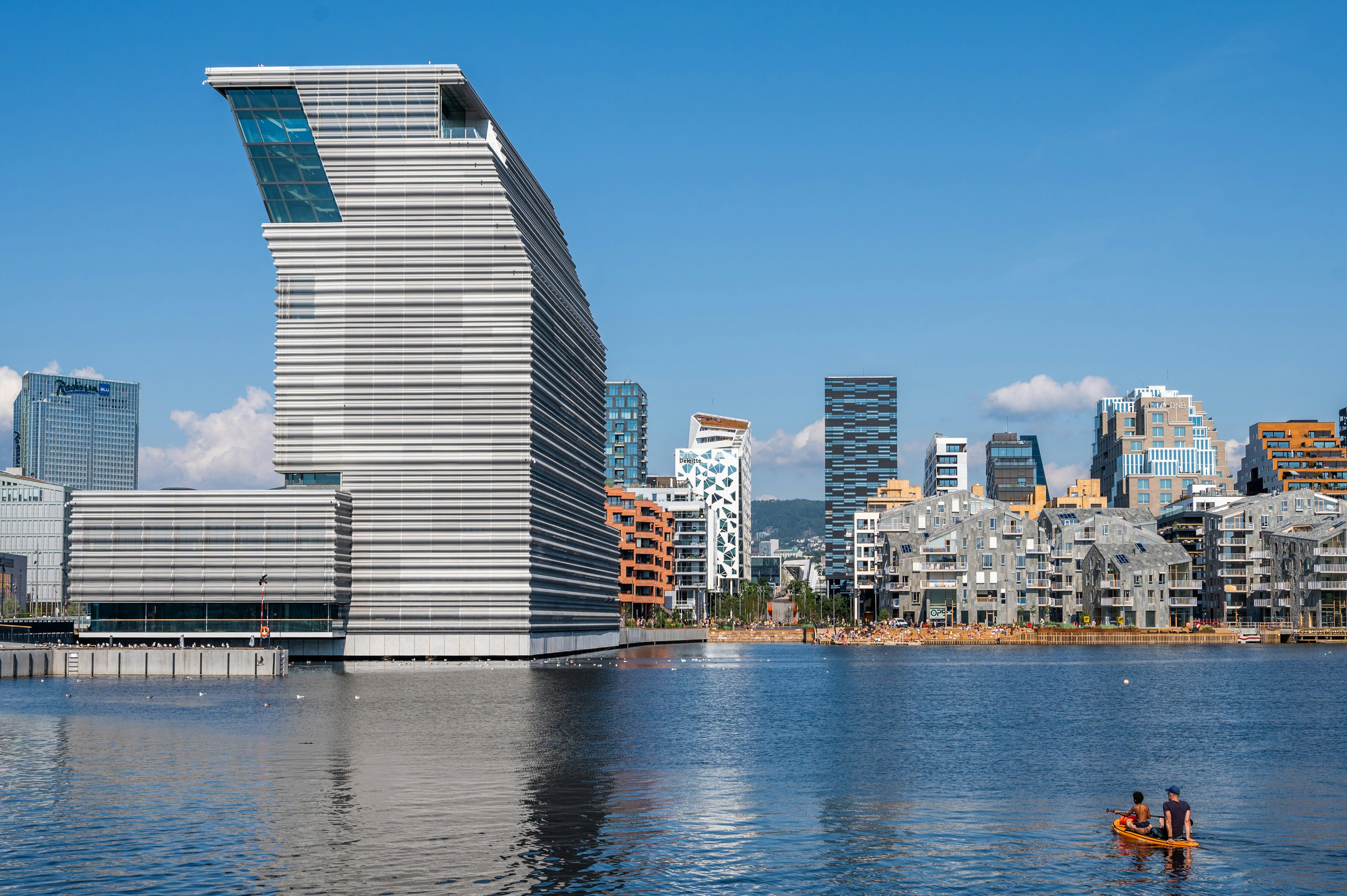 Exterior shot of Oslo's new Munch museum