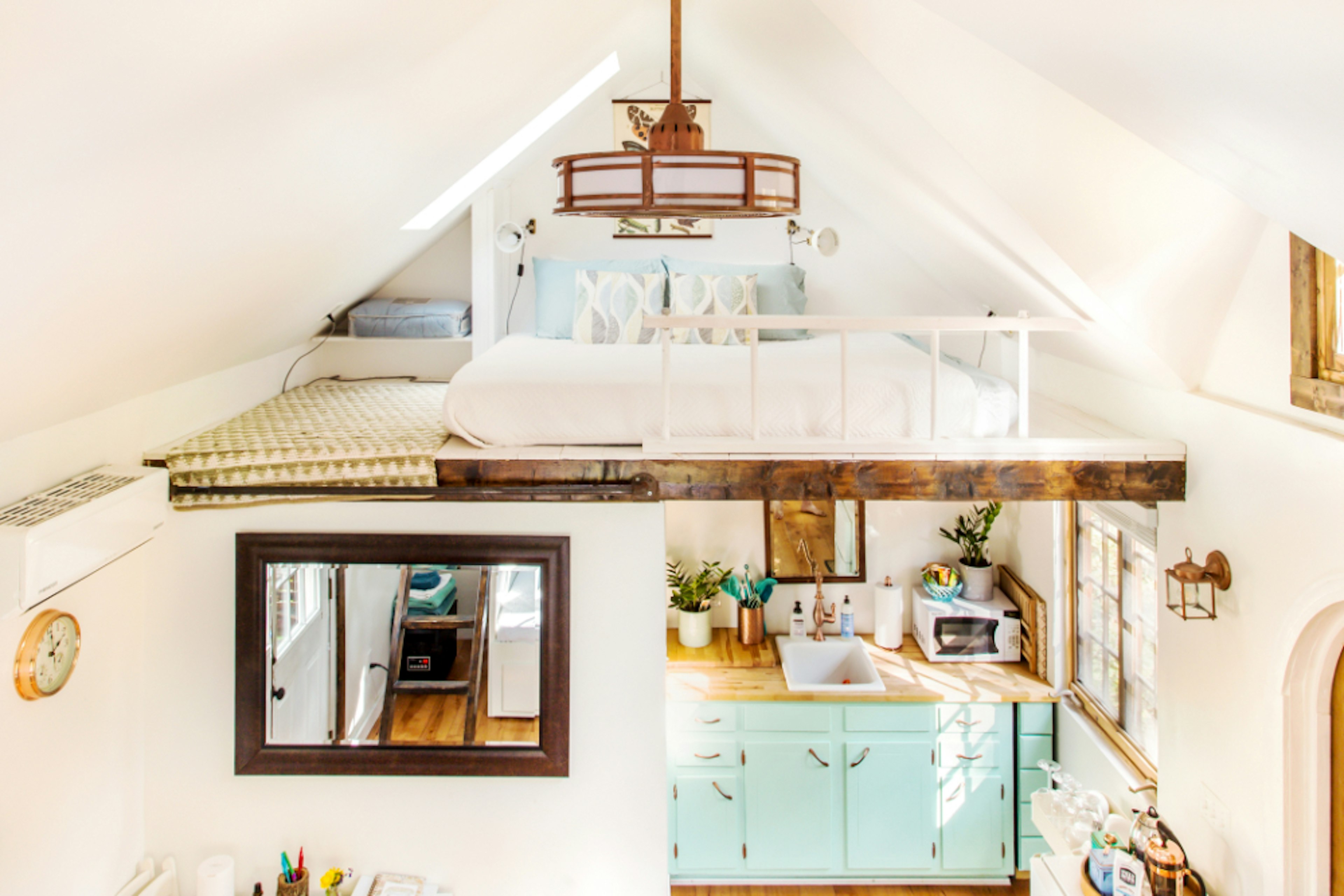 The interior of a tiny house in Tennessee