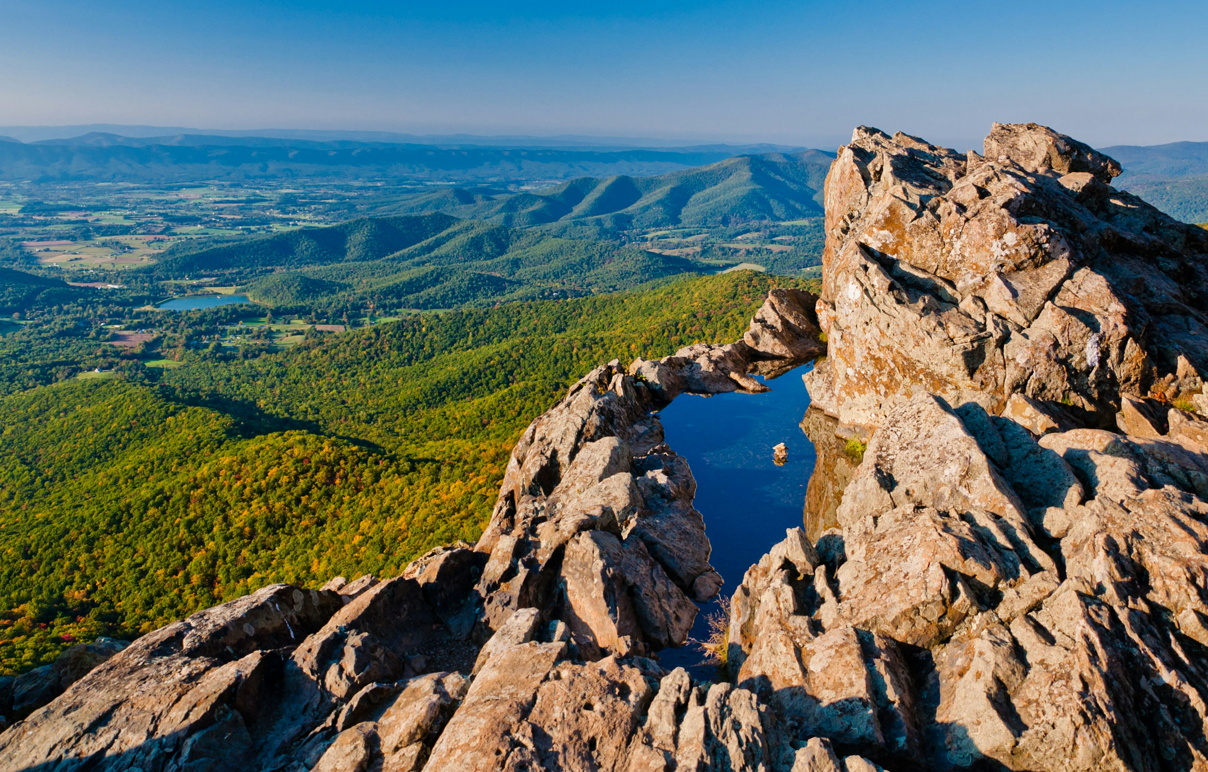 An aerial view of Shenandoah National Park in Virginia