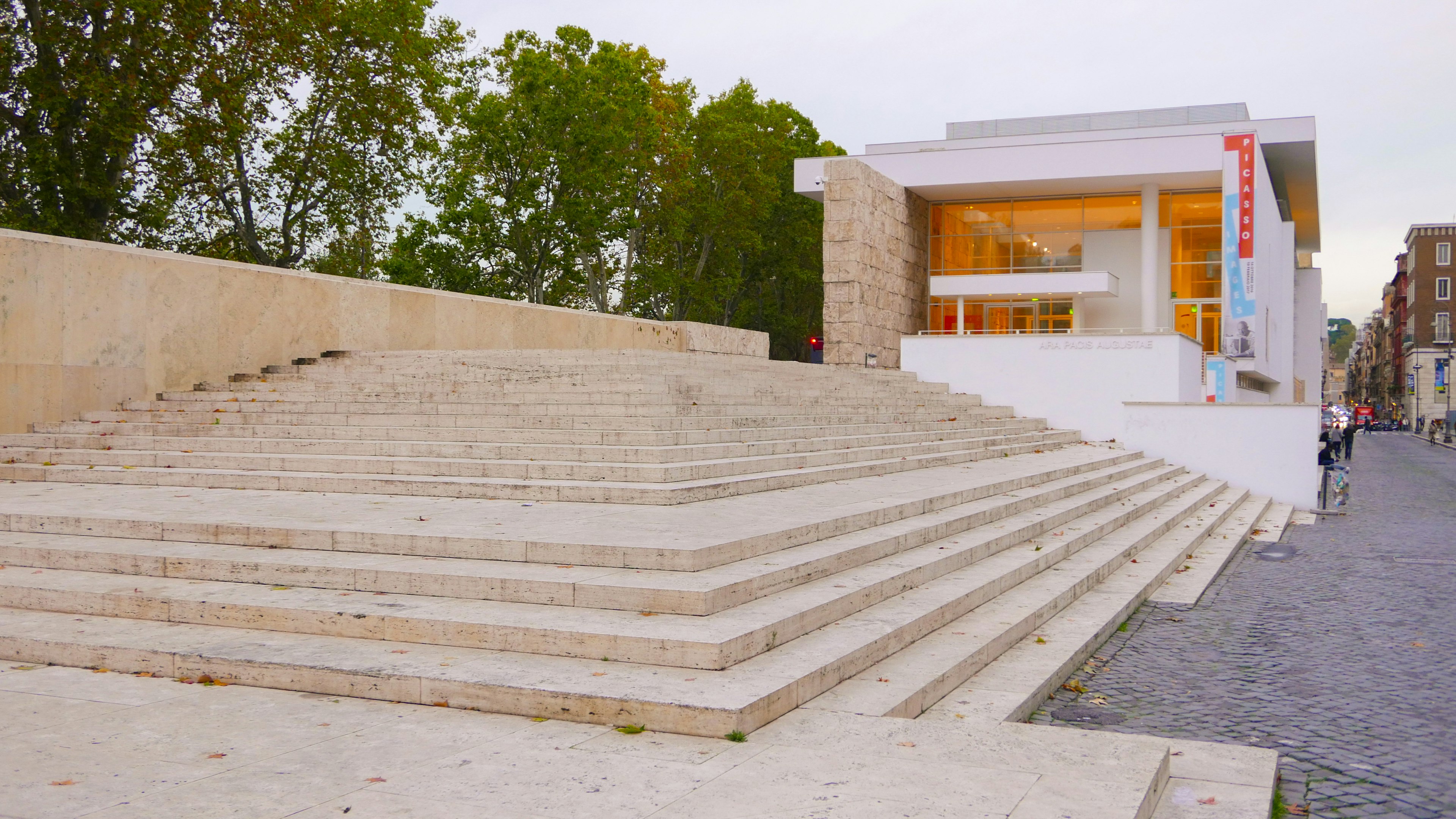 A picture of the Ara Pacis monument in Rome