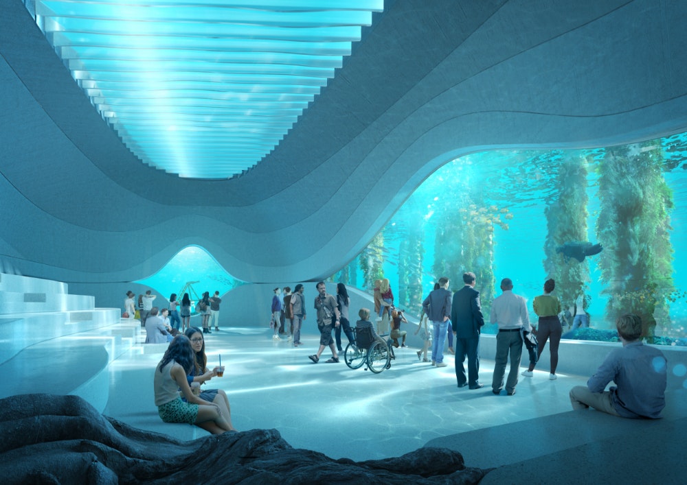 The interior of Australia Underwater Discovery Centre