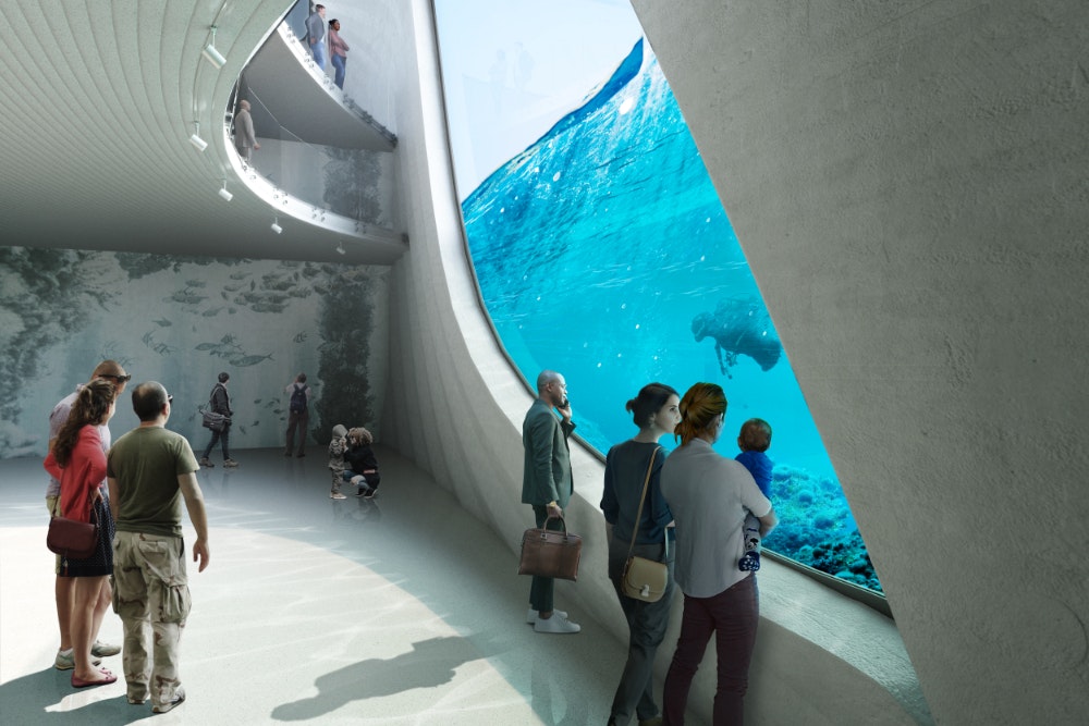 The interior of Australia Underwater Discovery Centre