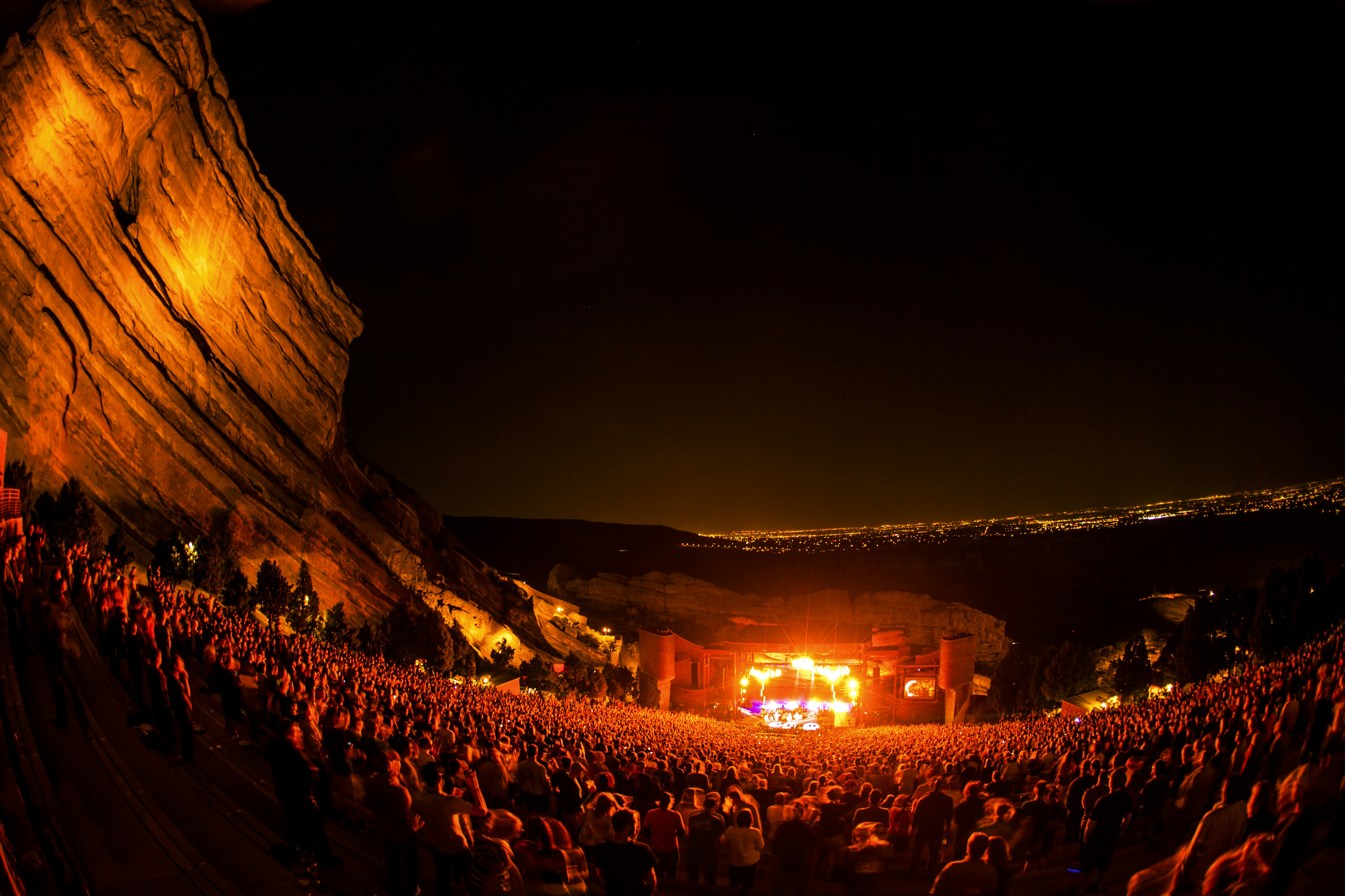 Crowd at Red Rocks Amphitheatre in Morrison, Co