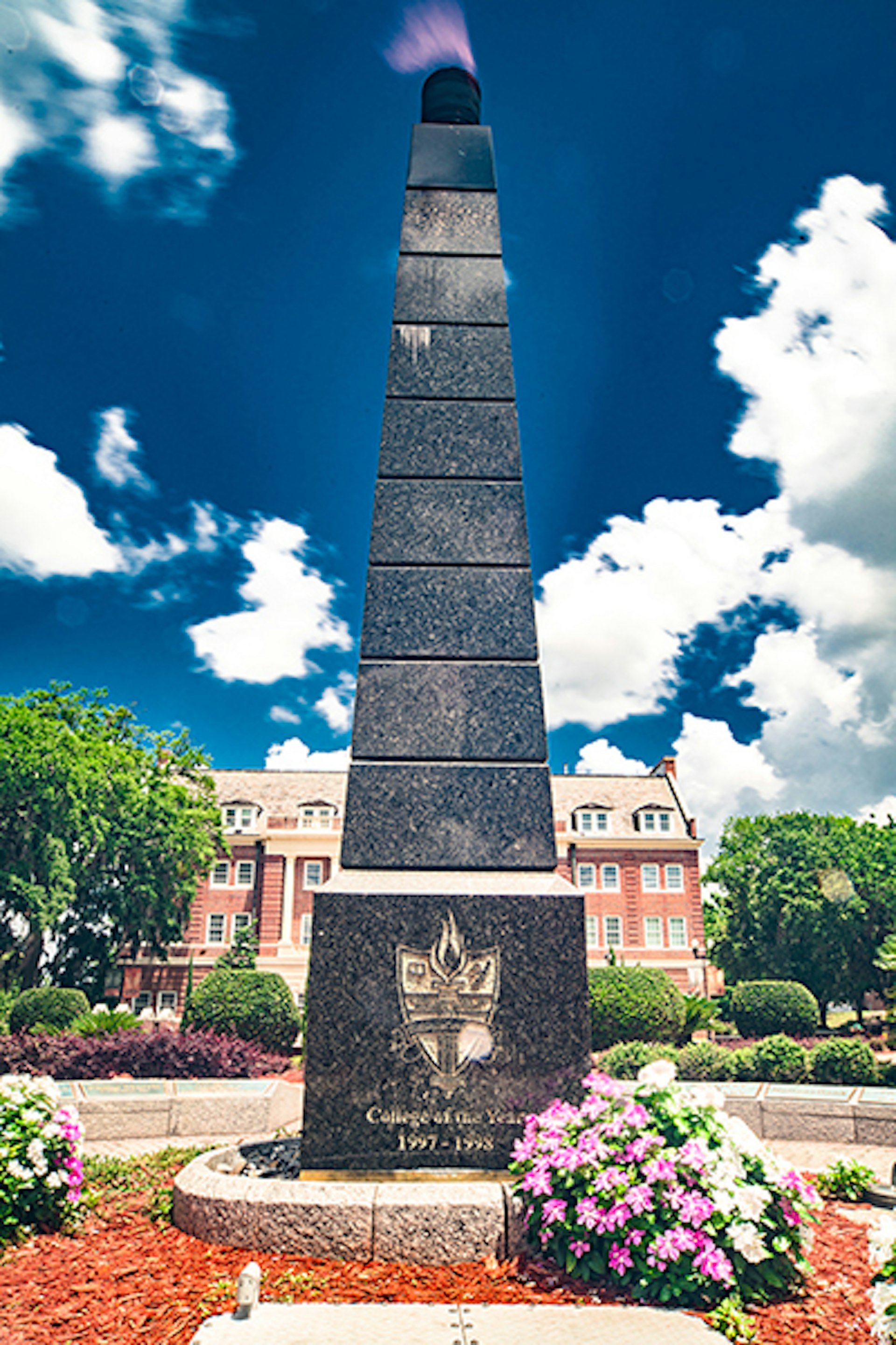 View of the Eternal Flame monument on the Florida A&M campus 