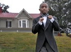 WASHINGTON, DC - FEBRUARY 11:  Brayden Wood, 8,  of Upper Marlboro, Md., one of the winners of the Frederick Douglass National Historical Site's oratorical competition, poses for a photograph in front of the historic Douglass home in southeast Washington, DC on February 11, 2012. He performed an excerpt from Douglass' famous speech, "Fighting Rebels With Only One Hand," 1861.  (Photo by Sonya Doctorian/The Washington Post via Getty Images)