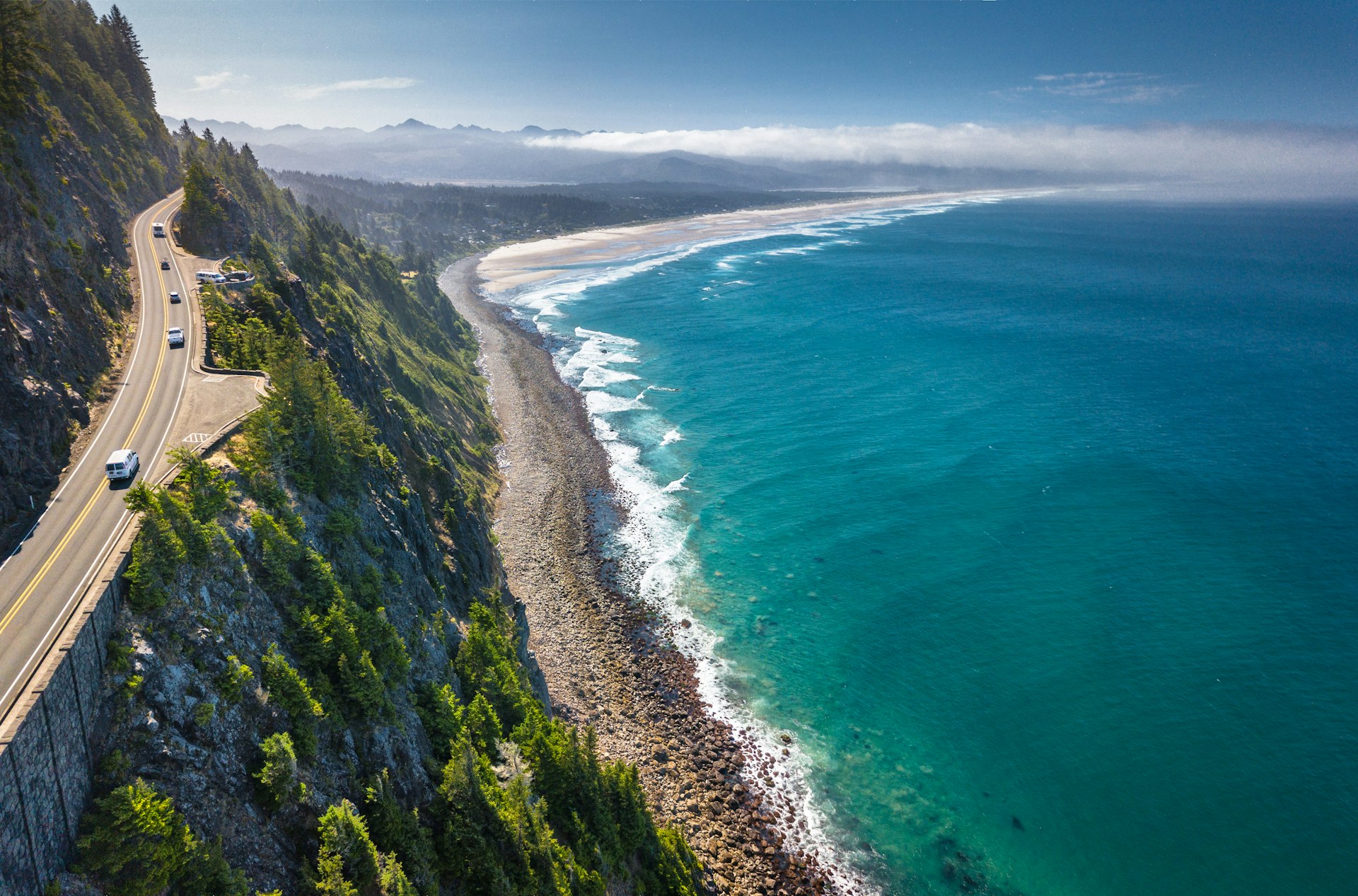 Aerial view of Oregon Coast
