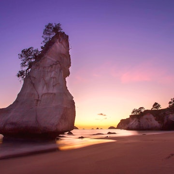 Te Hoho Rock On Cathedral Cove Against Sky