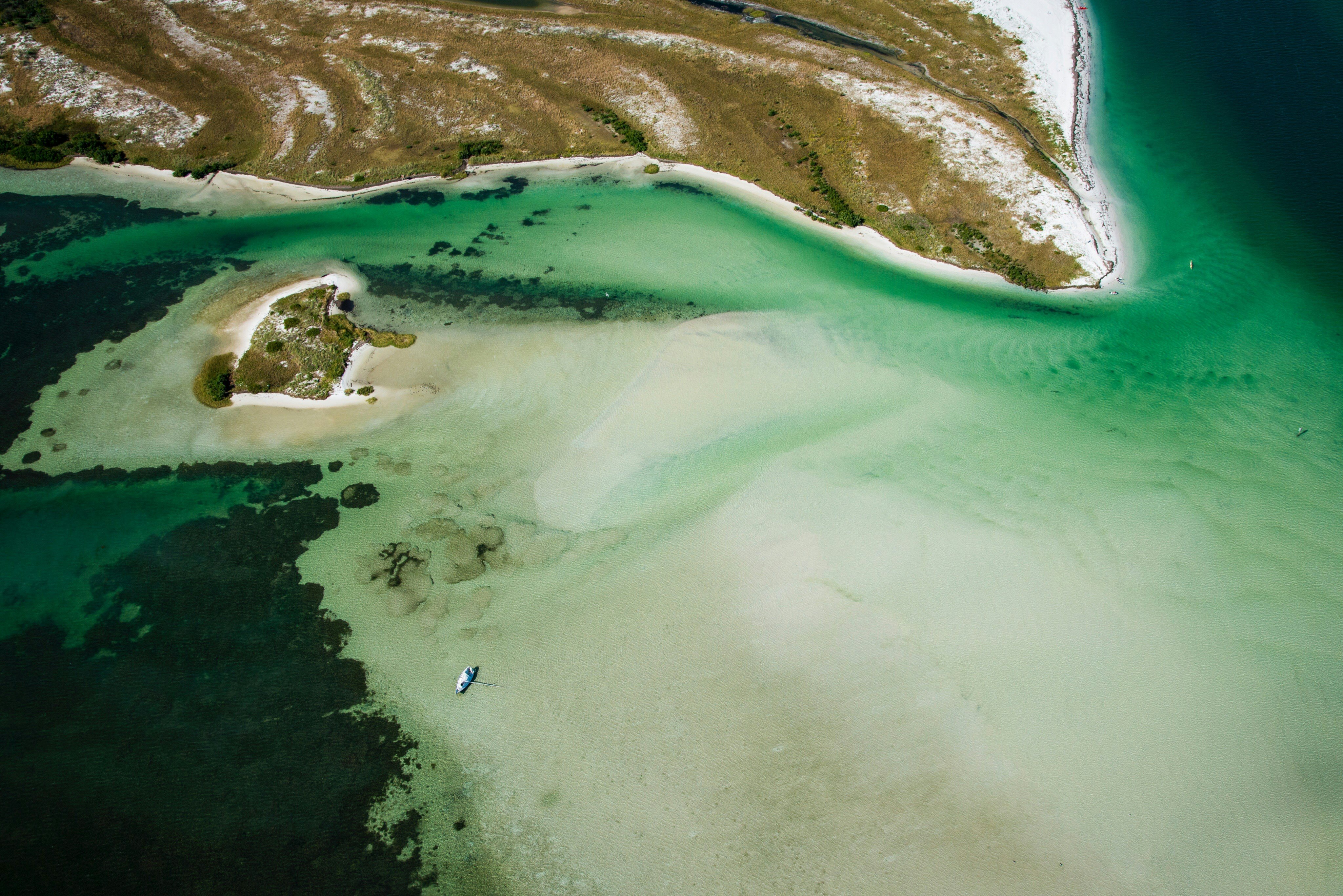 Aerial of Caladesi Island State Park.