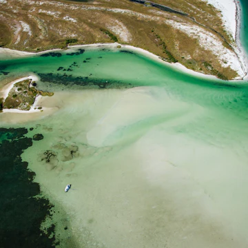 Aerial of Caladesi Island State Park.