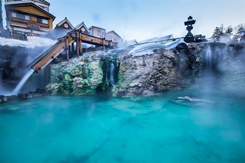 Gunma Kusatsu Onsen - one of Japan's most famous hot spring resorts in Winter