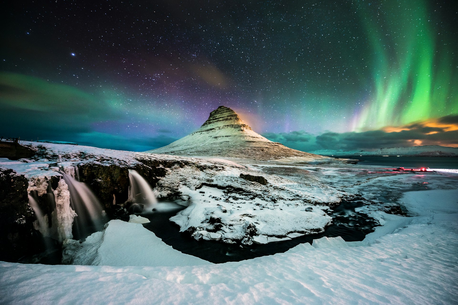 Kirkjufell Aurora Borealis in Iceland
