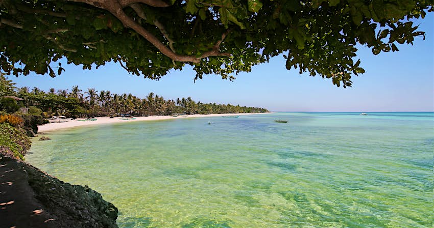 Bantayan Island tropical exotic Beach view A view of a sweeping sandy beach on Bantayan Island, the Philippines