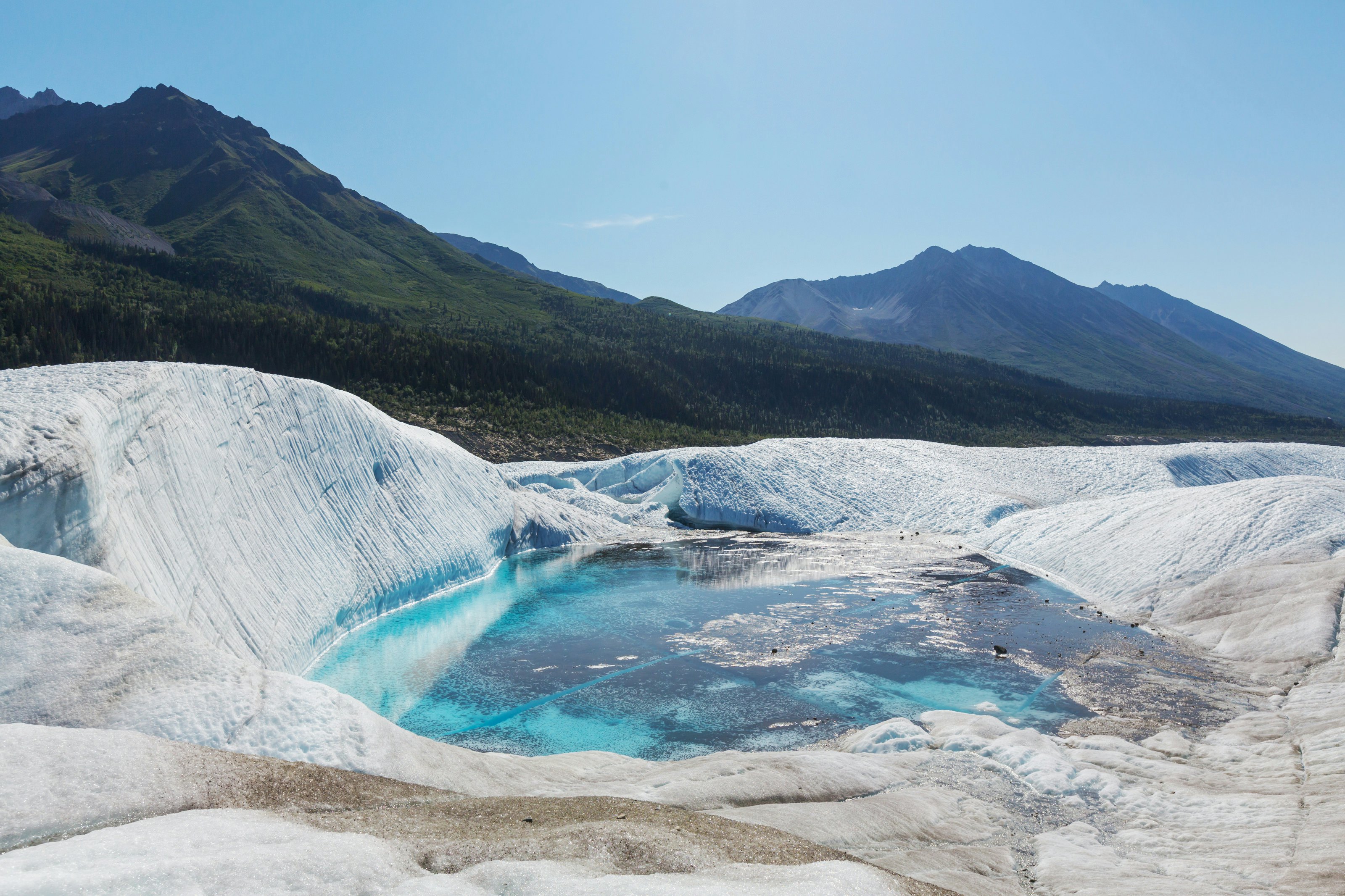 Lake on Kennicott glacier, Wrangell-St. Elias National Park, Alaska