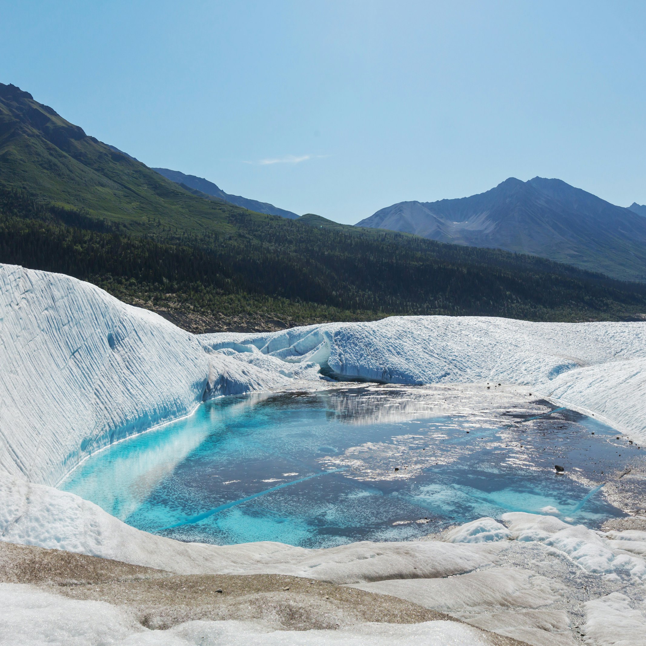 Lake on Kennicott glacier, Wrangell-St. Elias National Park, Alaska