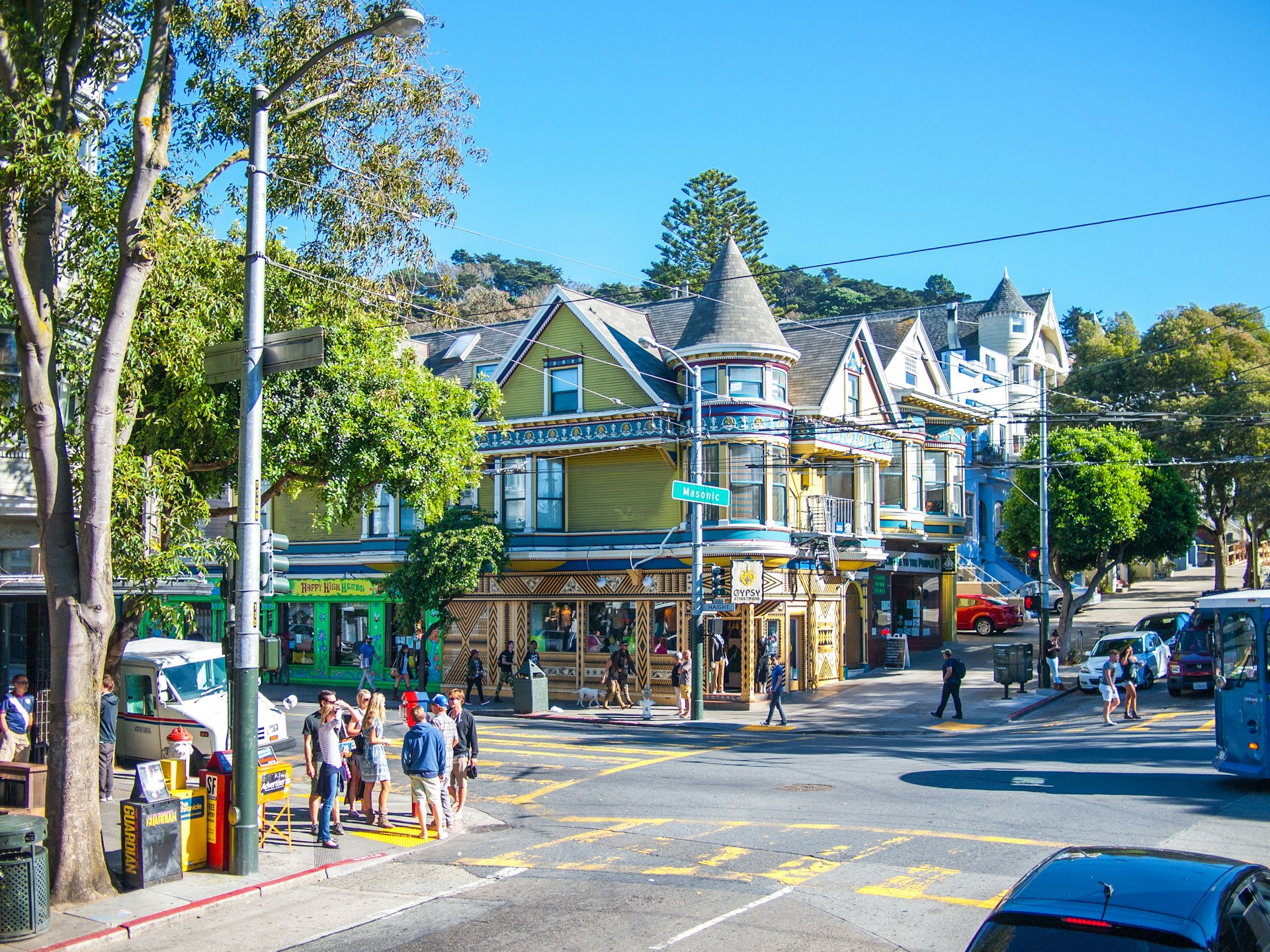 Victorian buildings in the Haight-Ashbury neighborhood of San Francisco