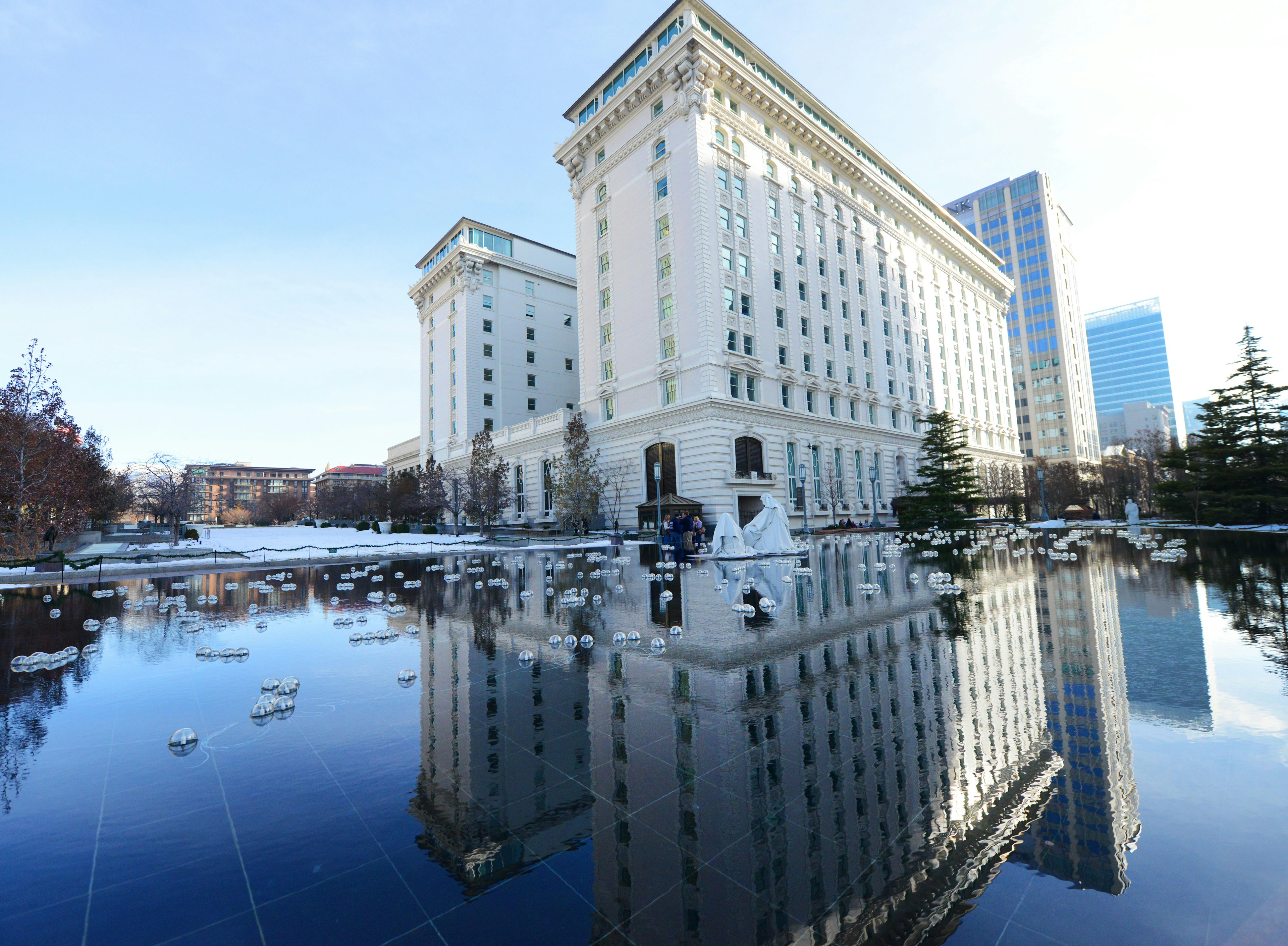 Joseph Smith Memorial Building in Temple Sq. in Salt Lake City.